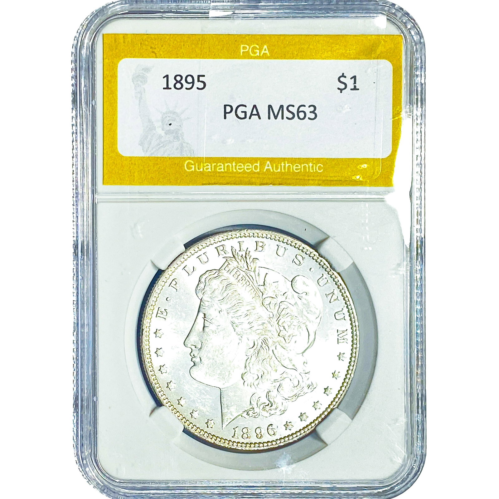 1895 Morgan Silver Dollar PGA MS63: 1895 Morgan Silver Dollar PGA MS63