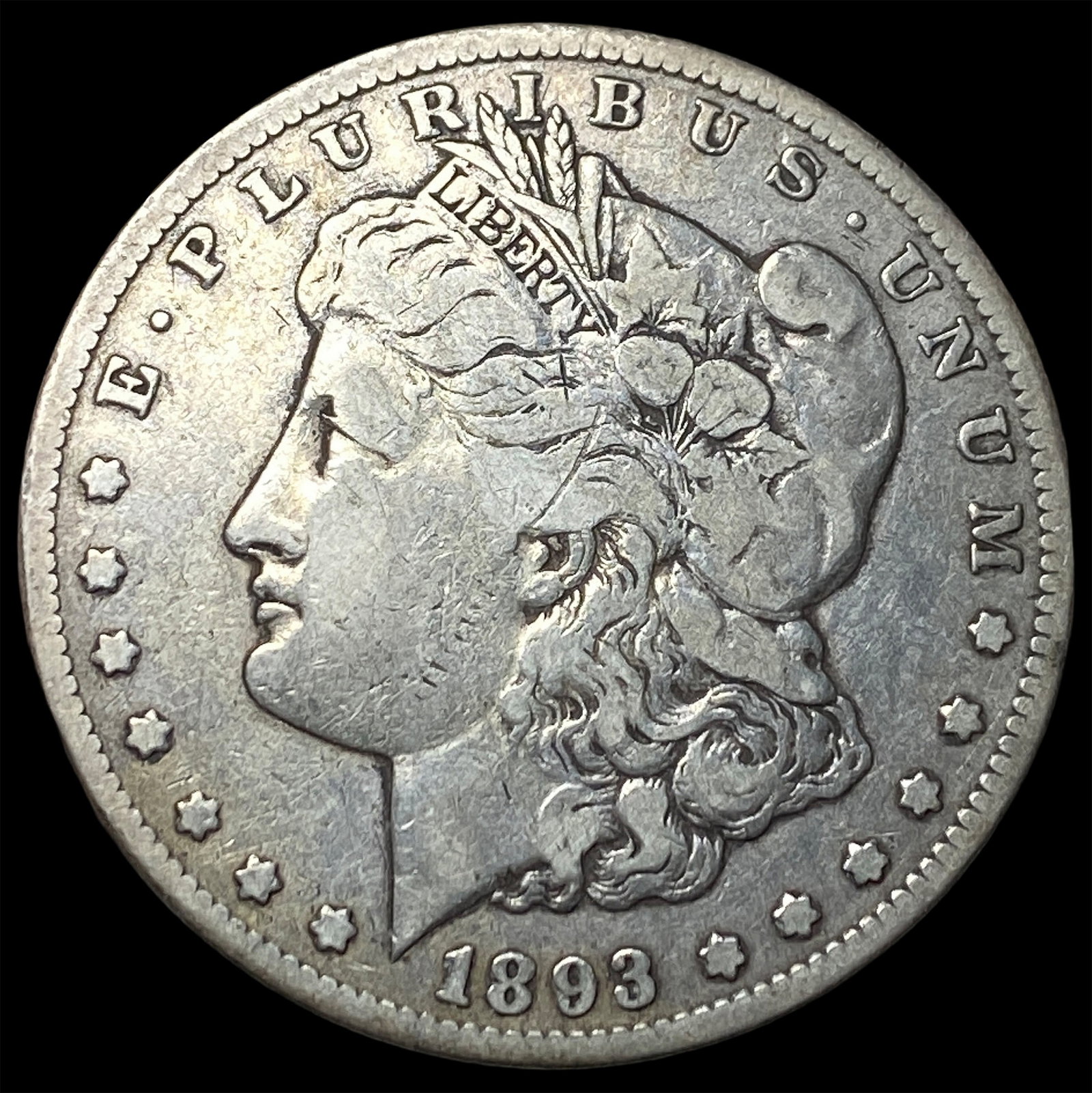 1893-CC Silver Morgan Dollar LIGHTLY CIRCULATED: 1893-CC Silver Morgan Dollar LIGHTLY CIRCULATED