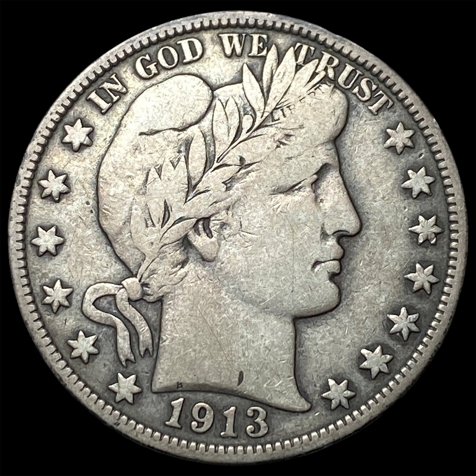 1913 Barber Half Dollar LIGHTLY CIRCULATED (1 of 2)