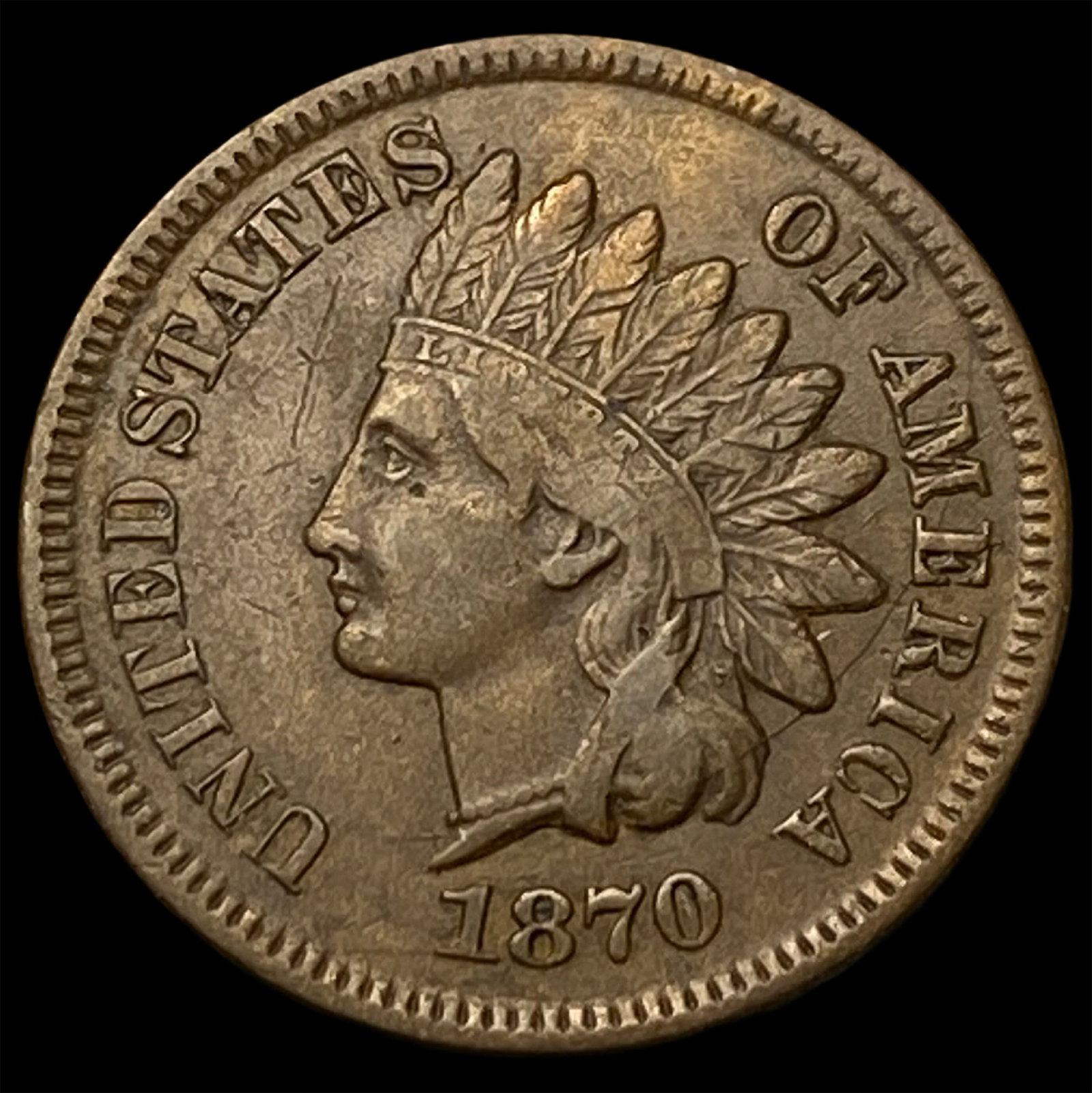 1870 Indian Head Cent NEARLY UNCIRCULATED (1 of 2)