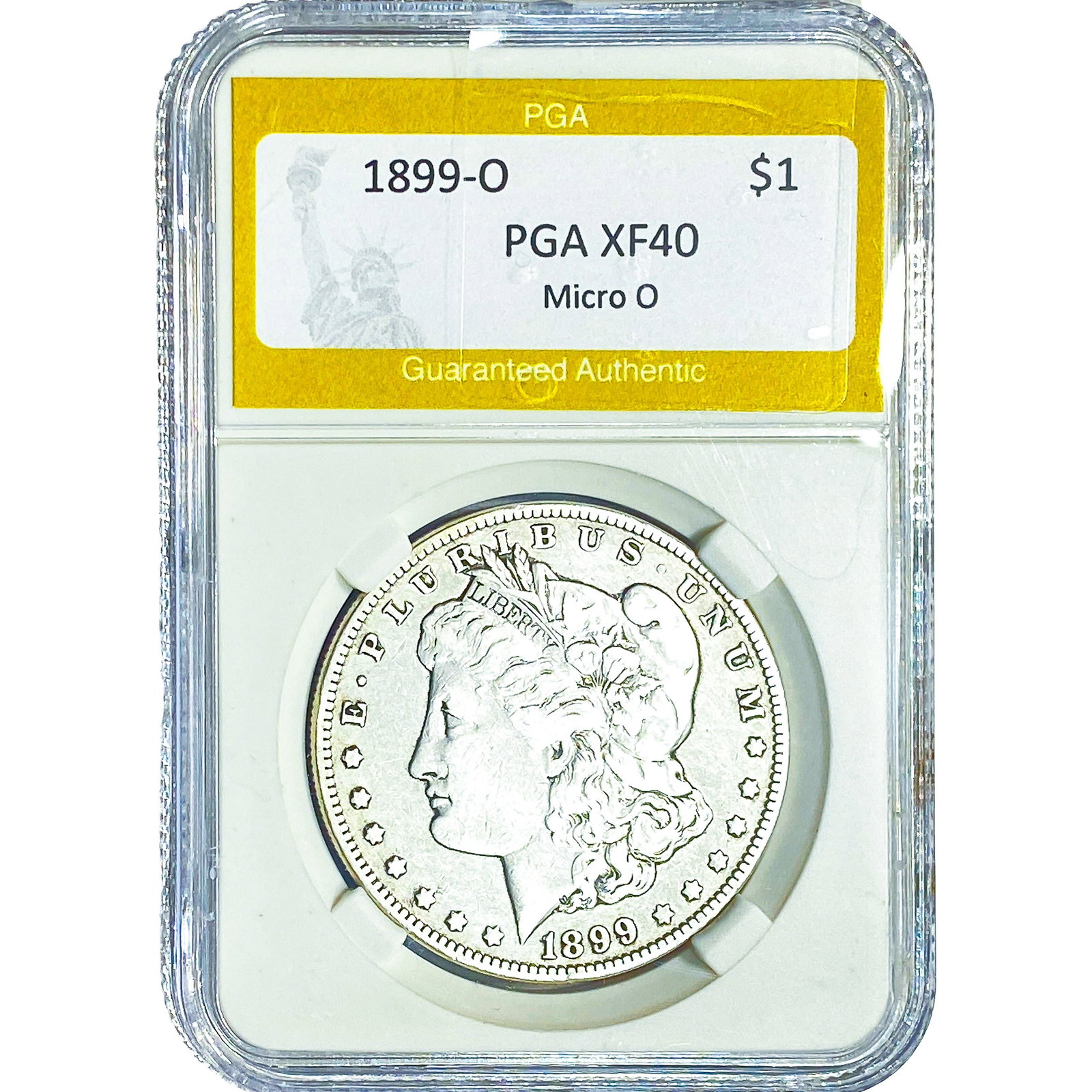1899-O Morgan Silver Dollar PGA XF40 Micro O: 1899-O Morgan Silver Dollar PGA XF40 Micro O