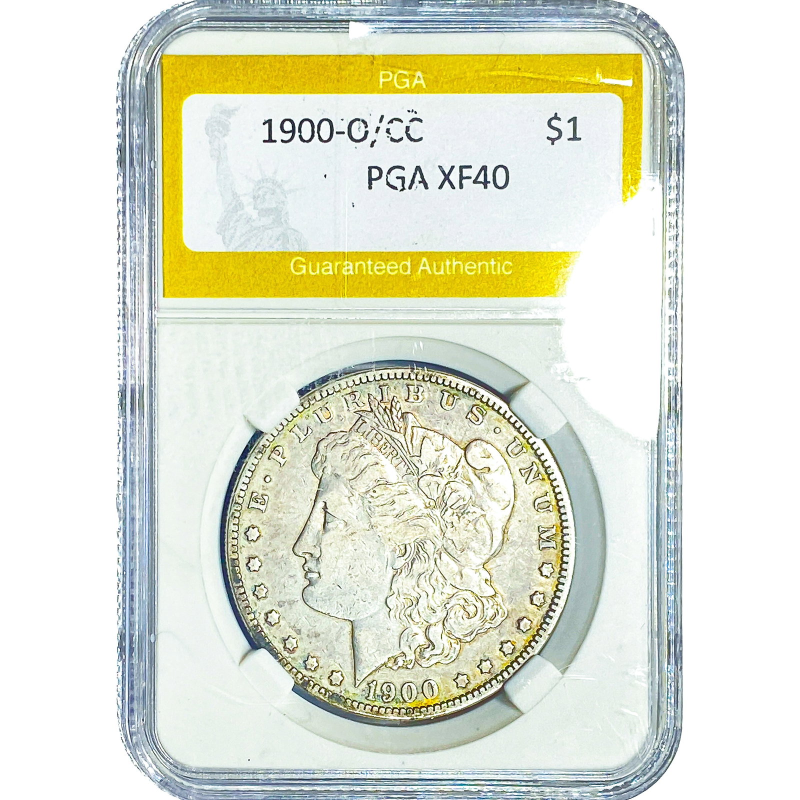 1900-O/CC Morgan Silver Dollar PGA XF40: 1900-O/CC Morgan Silver Dollar PGA XF40