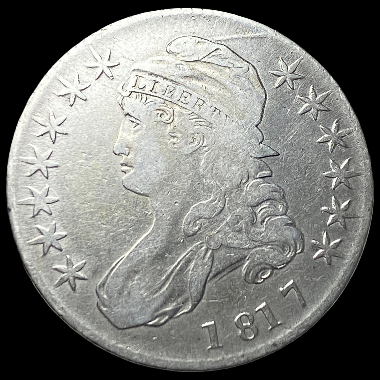 1817 Silver Capped Bust Half Dollar NEARLY UNCIRCULATED (1 of 2)