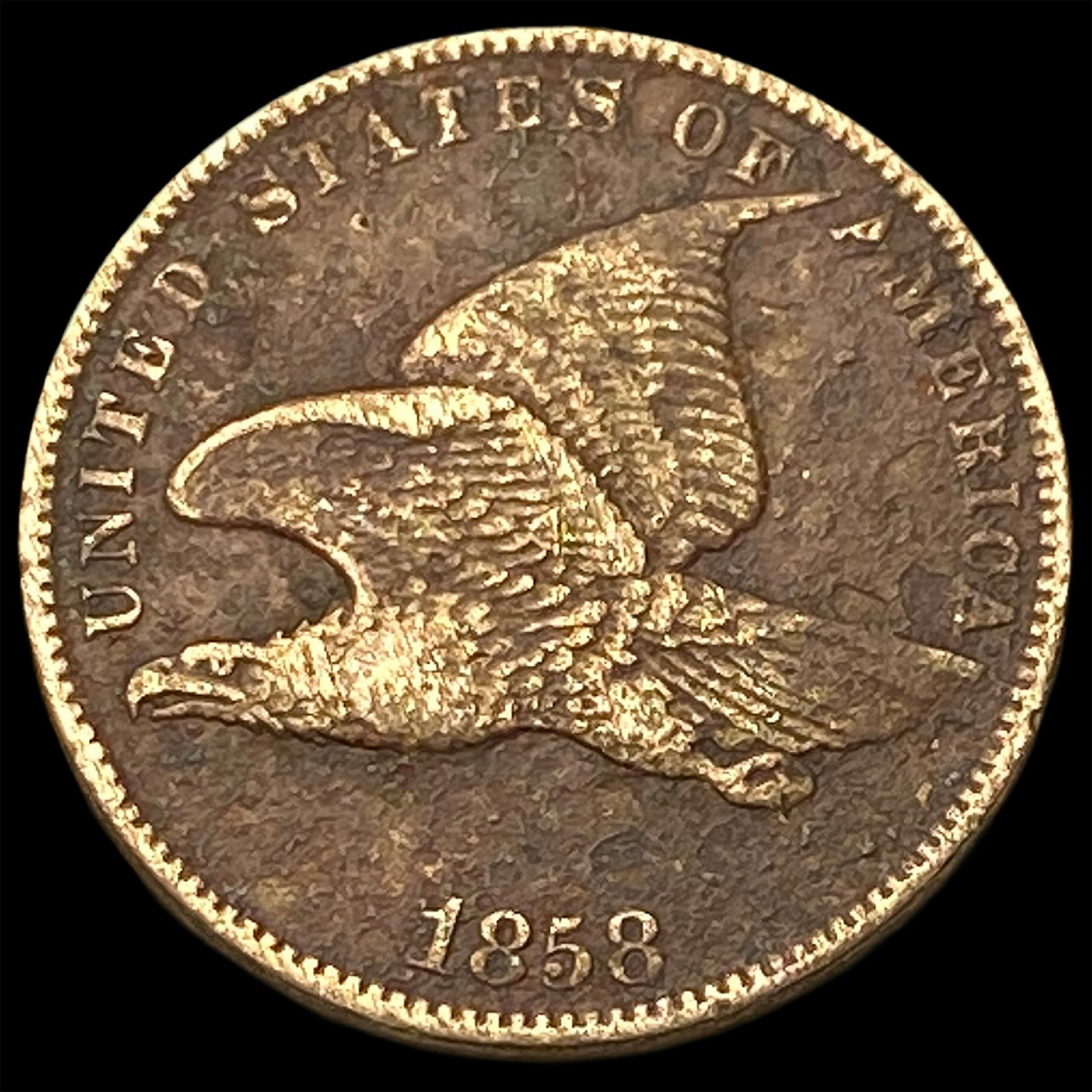 1858 Copper-Nickel Flying Eagle Cent HIGH GRADE: 1858 Copper-Nickel Flying Eagle Cent HIGH GRADE