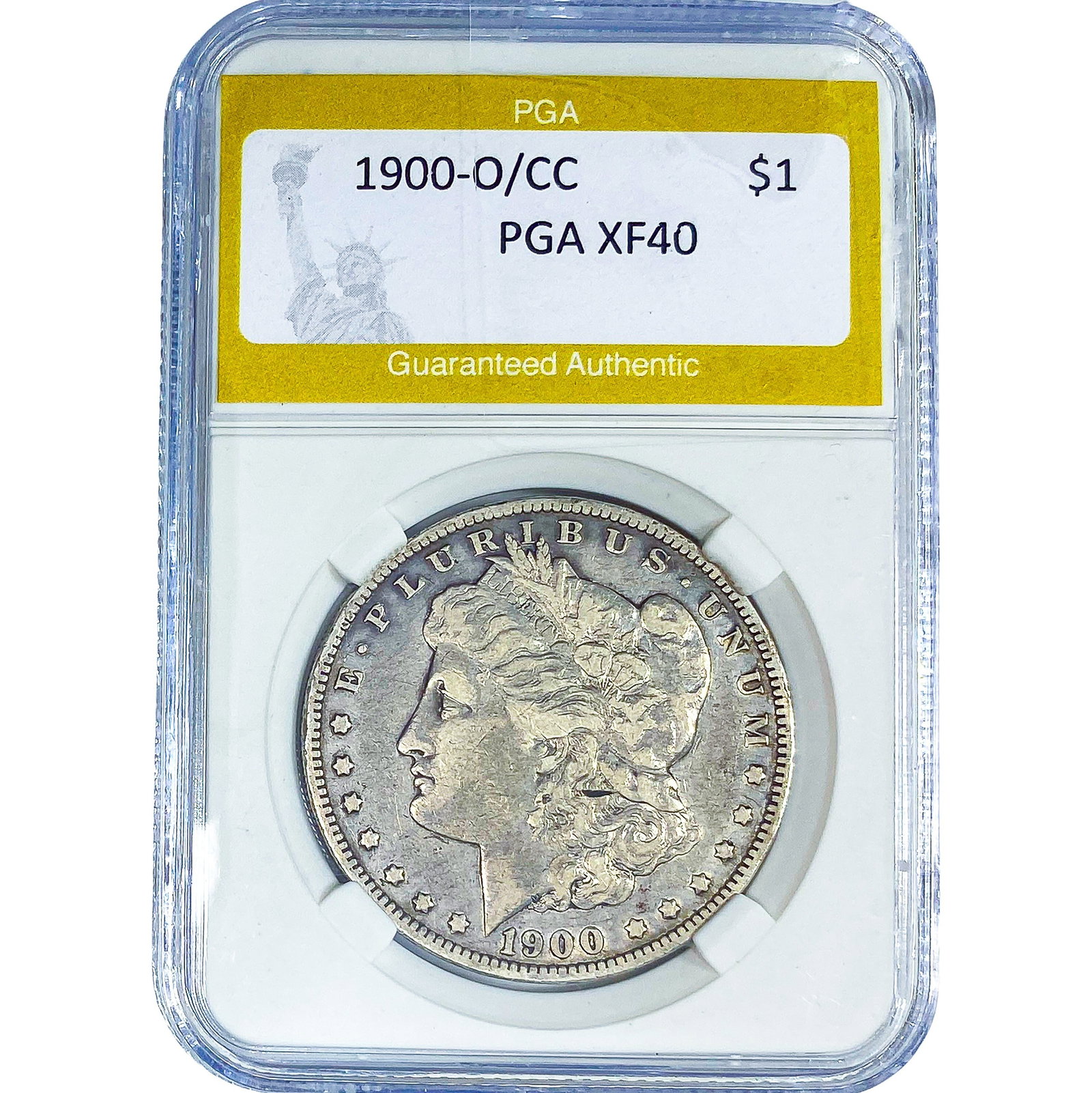 1900-O/CC Morgan Silver Dollar PGA XF40 (1 of 2)