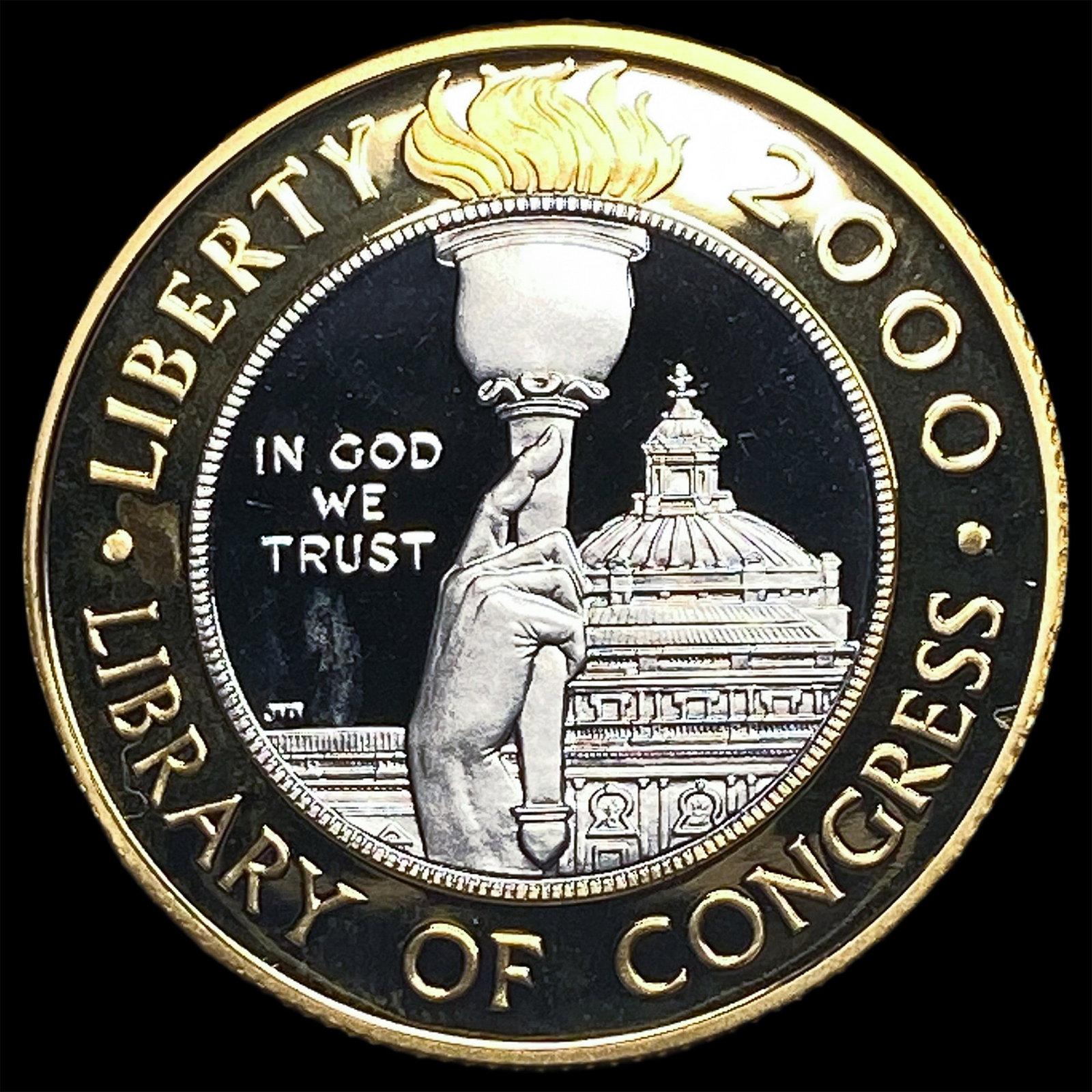 2000-W Bimetallic $10 Library of Congress GEM PROOF (1 of 2)
