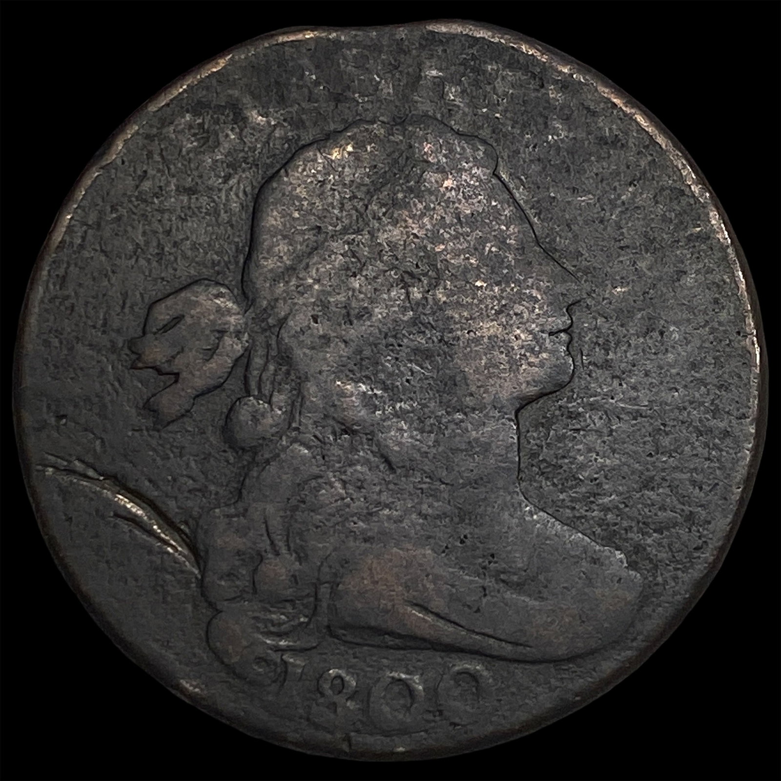 1800 Draped Bust Large Cent NICELY CIRCULATED: 1800 Draped Bust Large Cent NICELY CIRCULATED