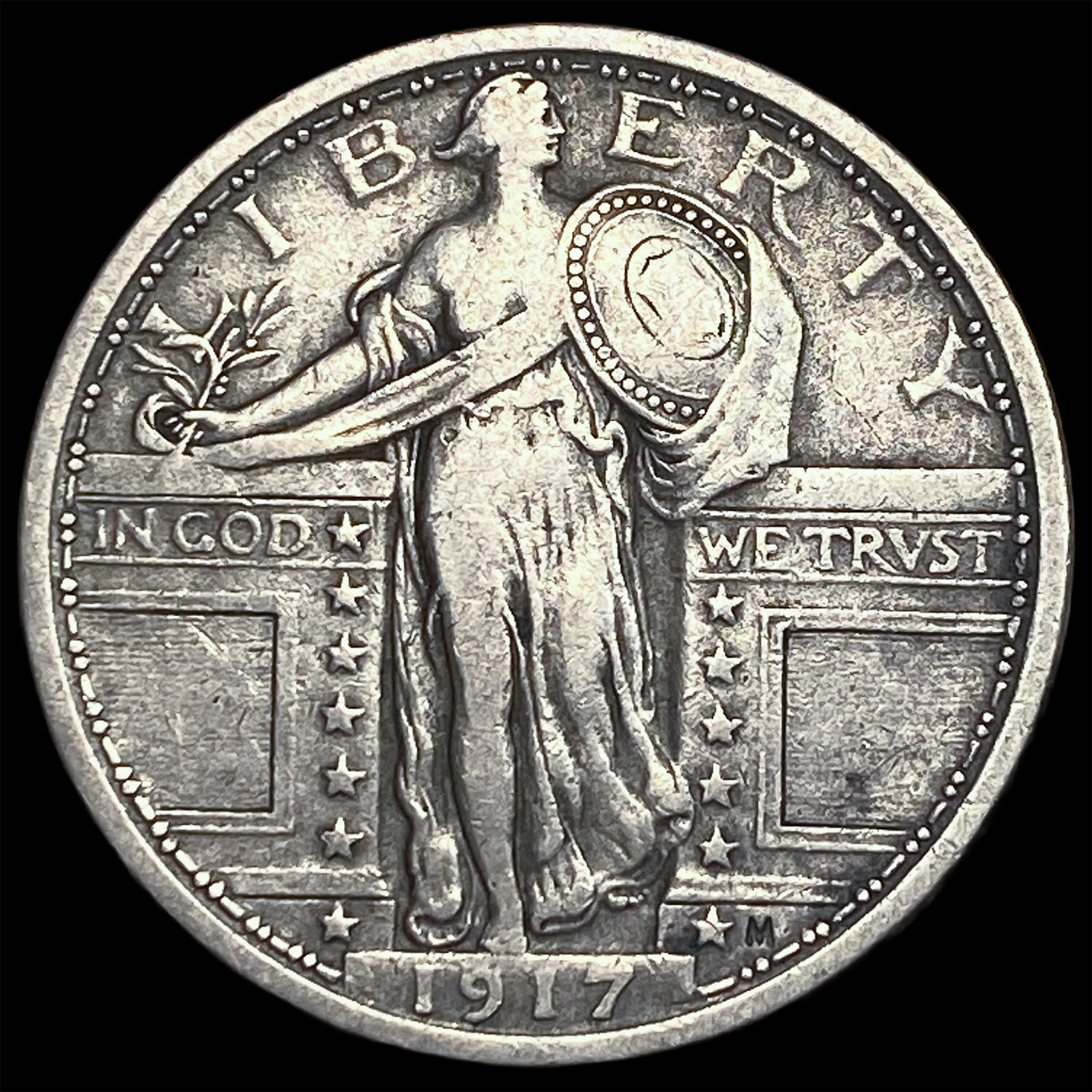 1917 Type 1 Standing Liberty Quarter LIGHTLY CIRCULATED: 1917 Type 1 Standing Liberty Quarter LIGHTLY CIRCULATED