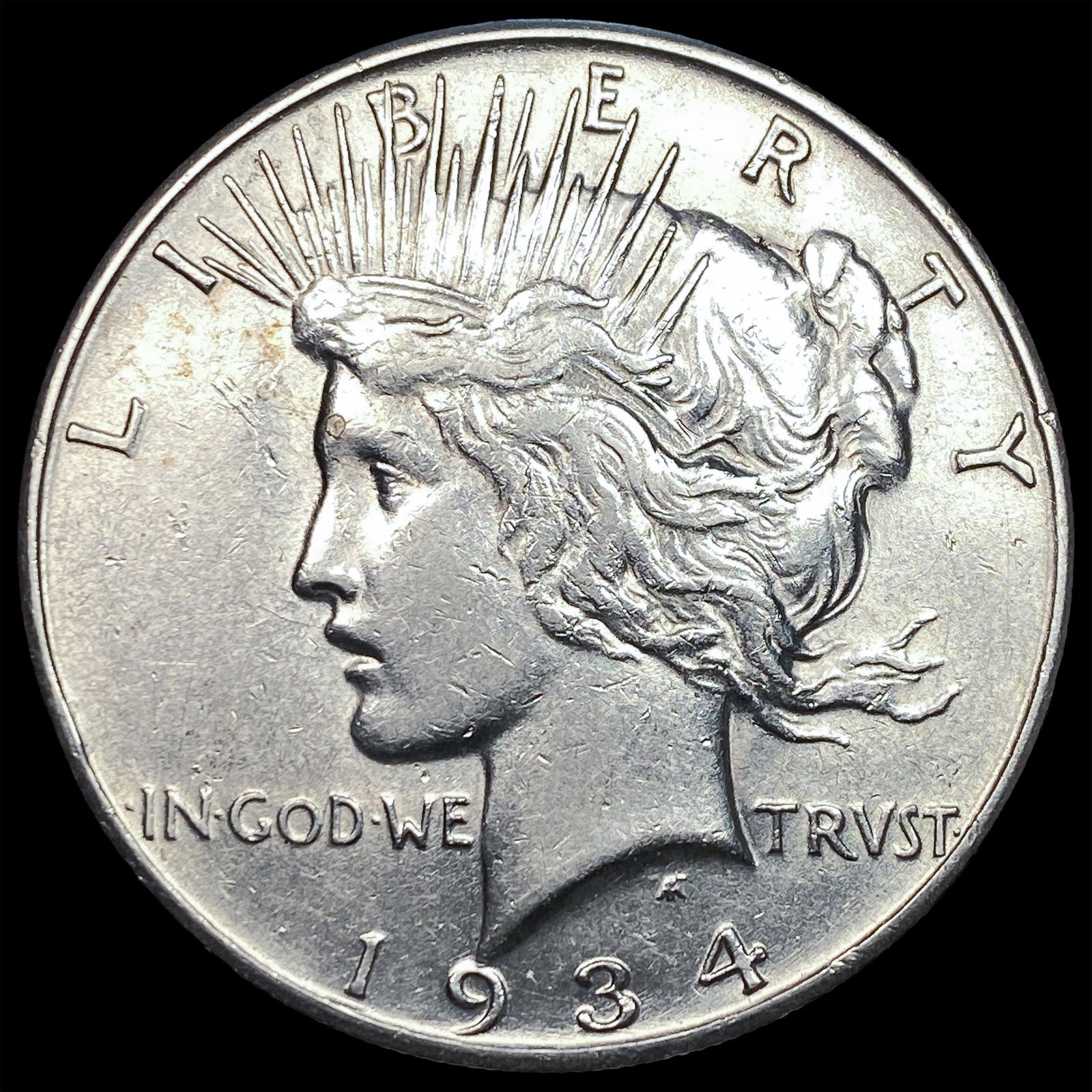 1934-S Silver Peace Dollar CLOSELY UNCIRCULATED: 1934-S Silver Peace Dollar CLOSELY UNCIRCULATED