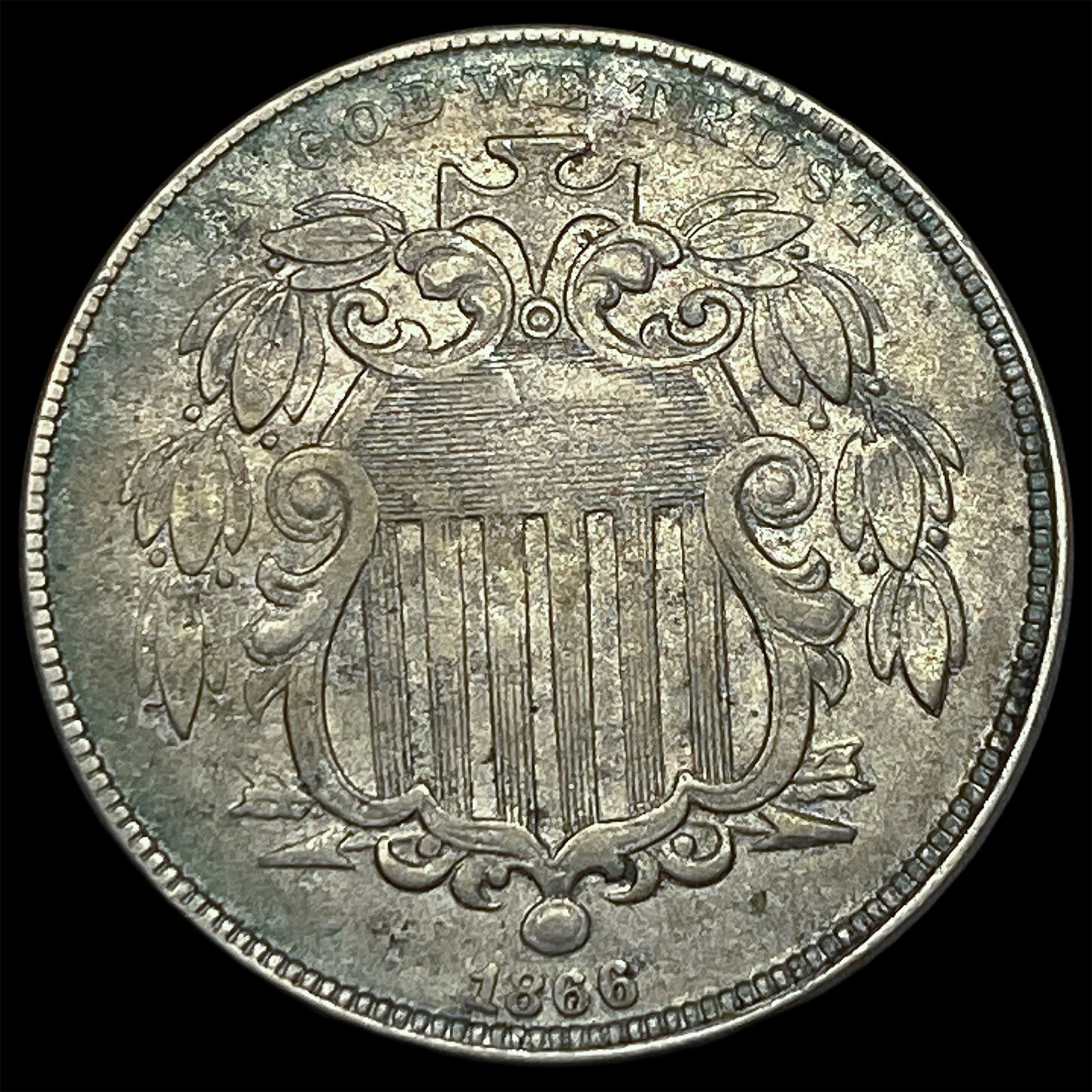 1866 Shield Nickel HIGH GRADE (1 of 2)