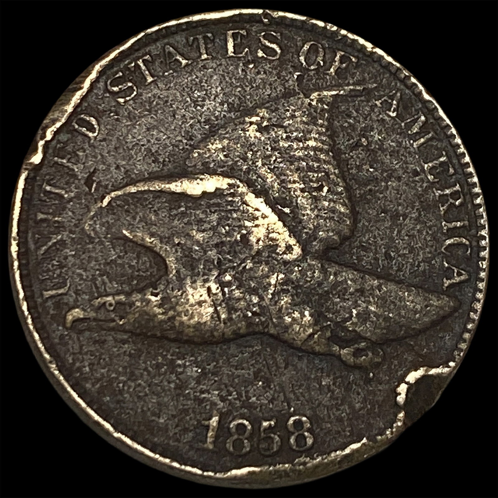 1858 Copper-Nickel Flying Eagle Cent HIGH GRADE: 1858 Copper-Nickel Flying Eagle Cent HIGH GRADE