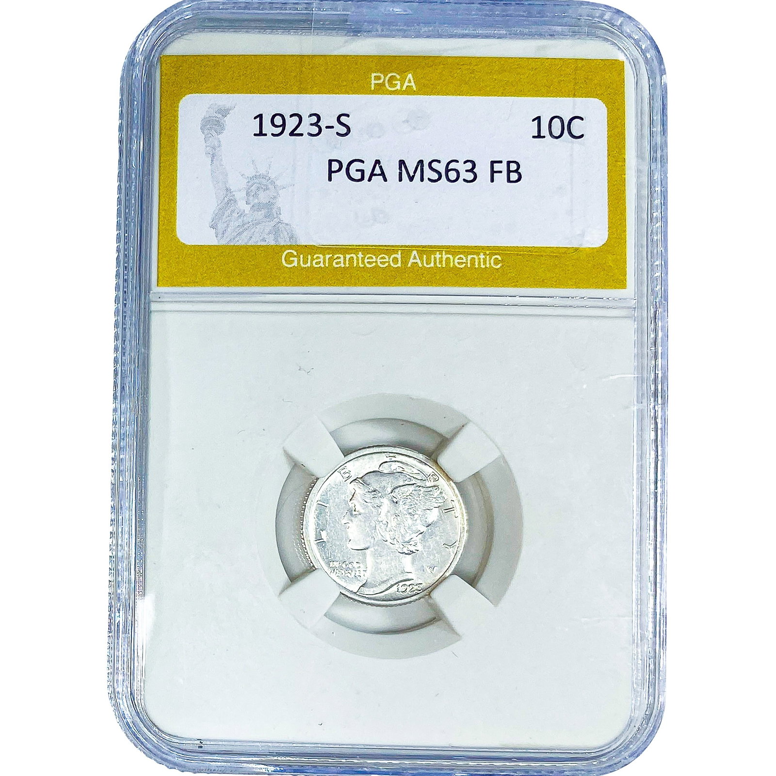 1923-S Mercury Silver Dime PGA MS63 FB (1 of 2)