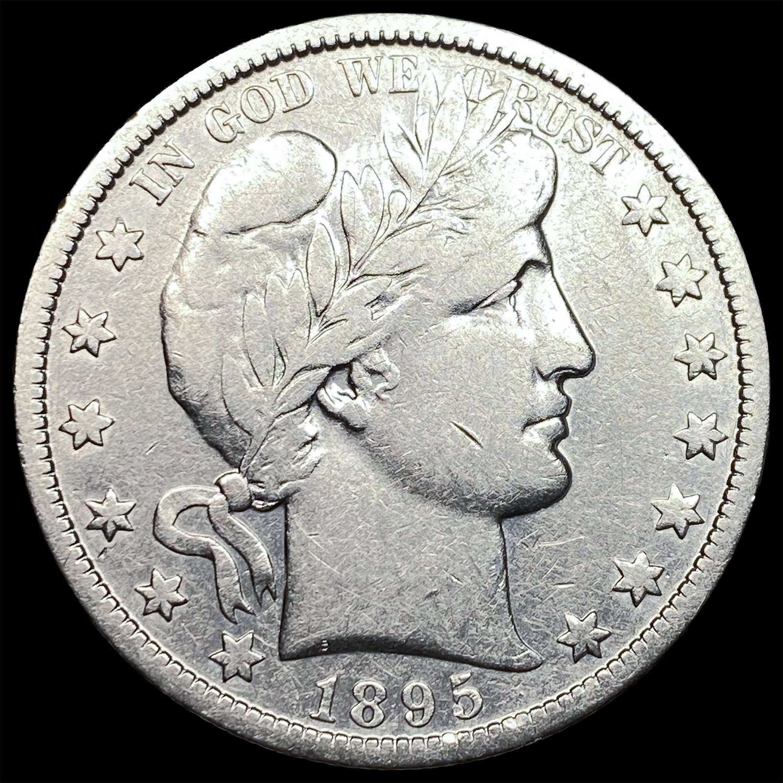 1895-O Silver Barber Half Dollar LIGHTLY CIRCULATED (1 of 2)