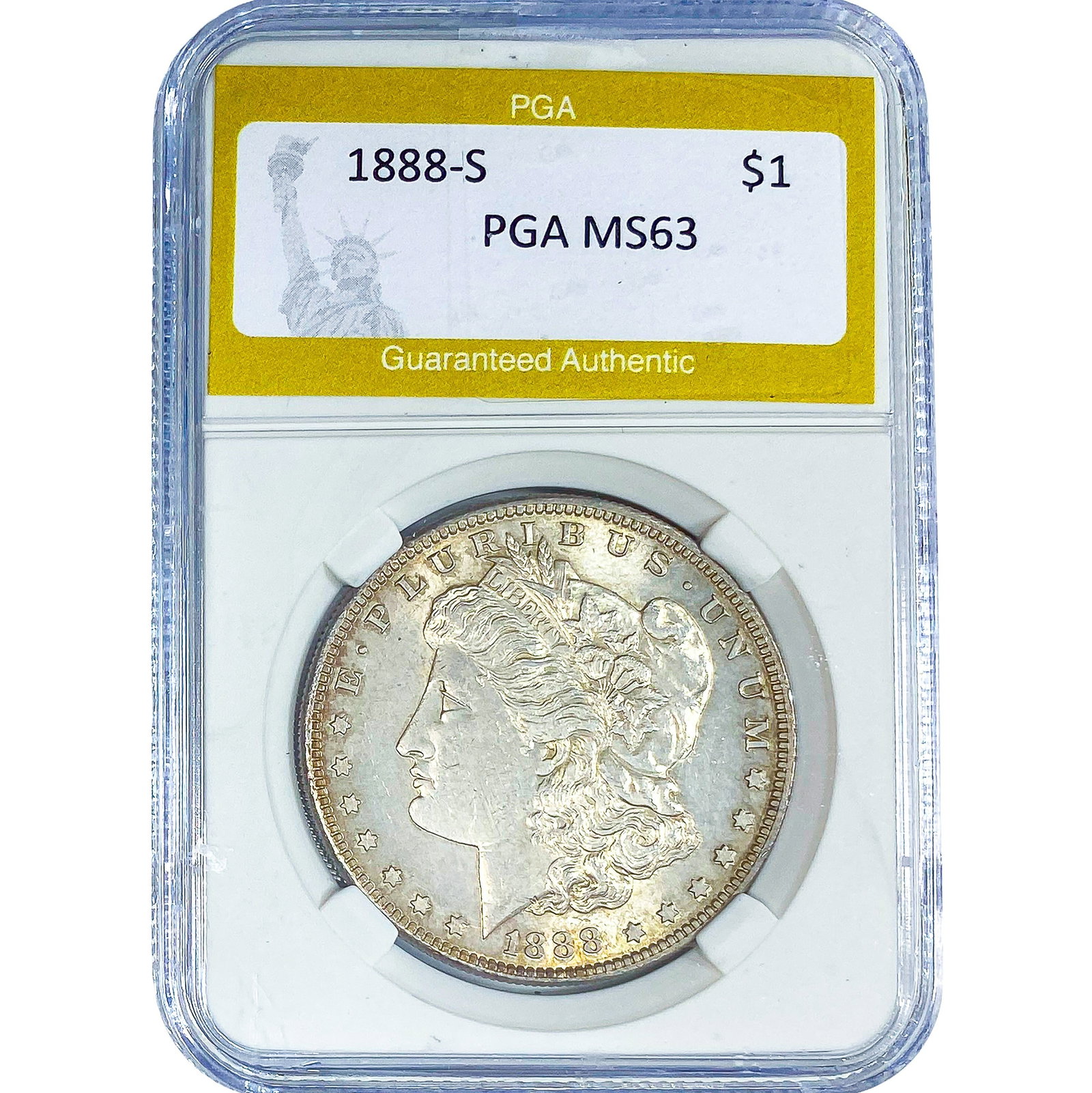 1888-S Morgan Silver Dollar PGA MS63: 1888-S Morgan Silver Dollar PGA MS63