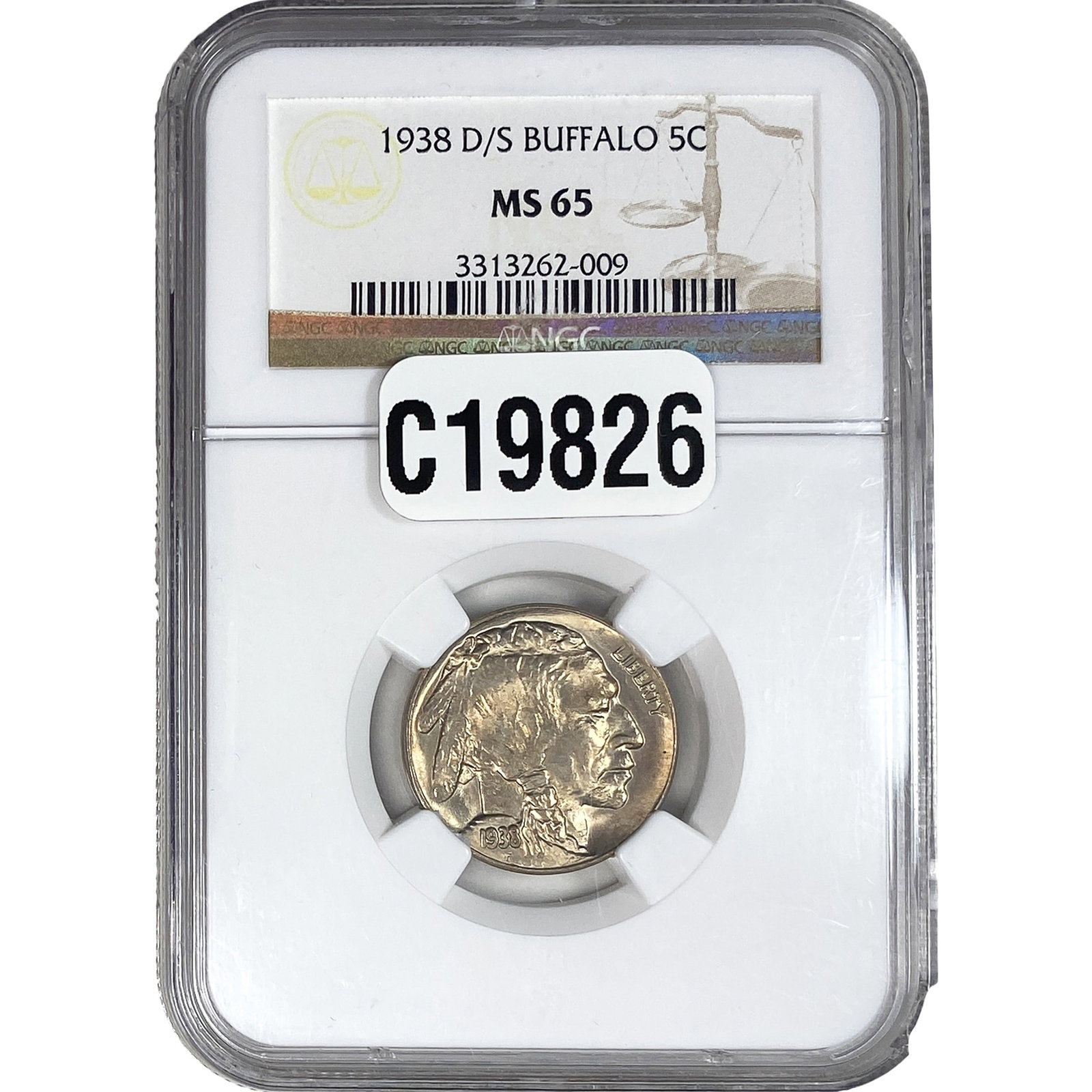 1938-D/S Buffalo Nickel NGC MS65 (1 of 2)