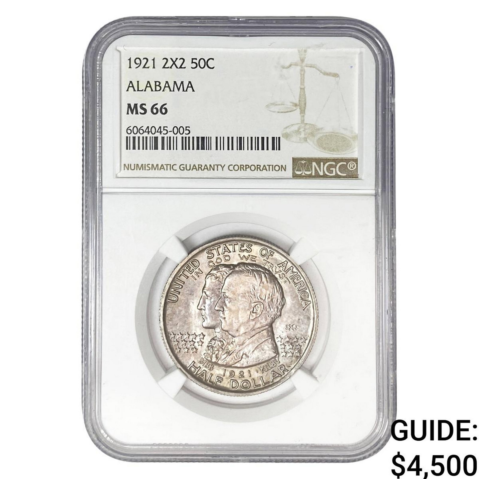 1921 Alabama Half Dollar NGC MS66 2X2 (1 of 2)