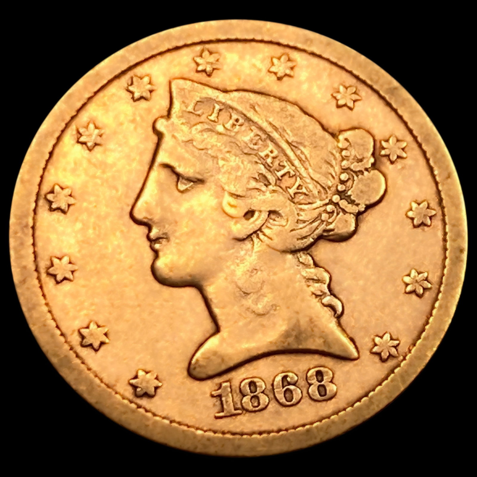 1868-S $5 Gold Half Eagle (1 of 2)