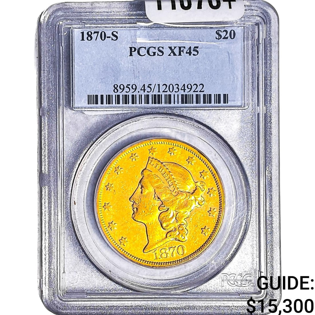 1870-S $20 Gold Double Eagle PCGS XF45 (1 of 2)