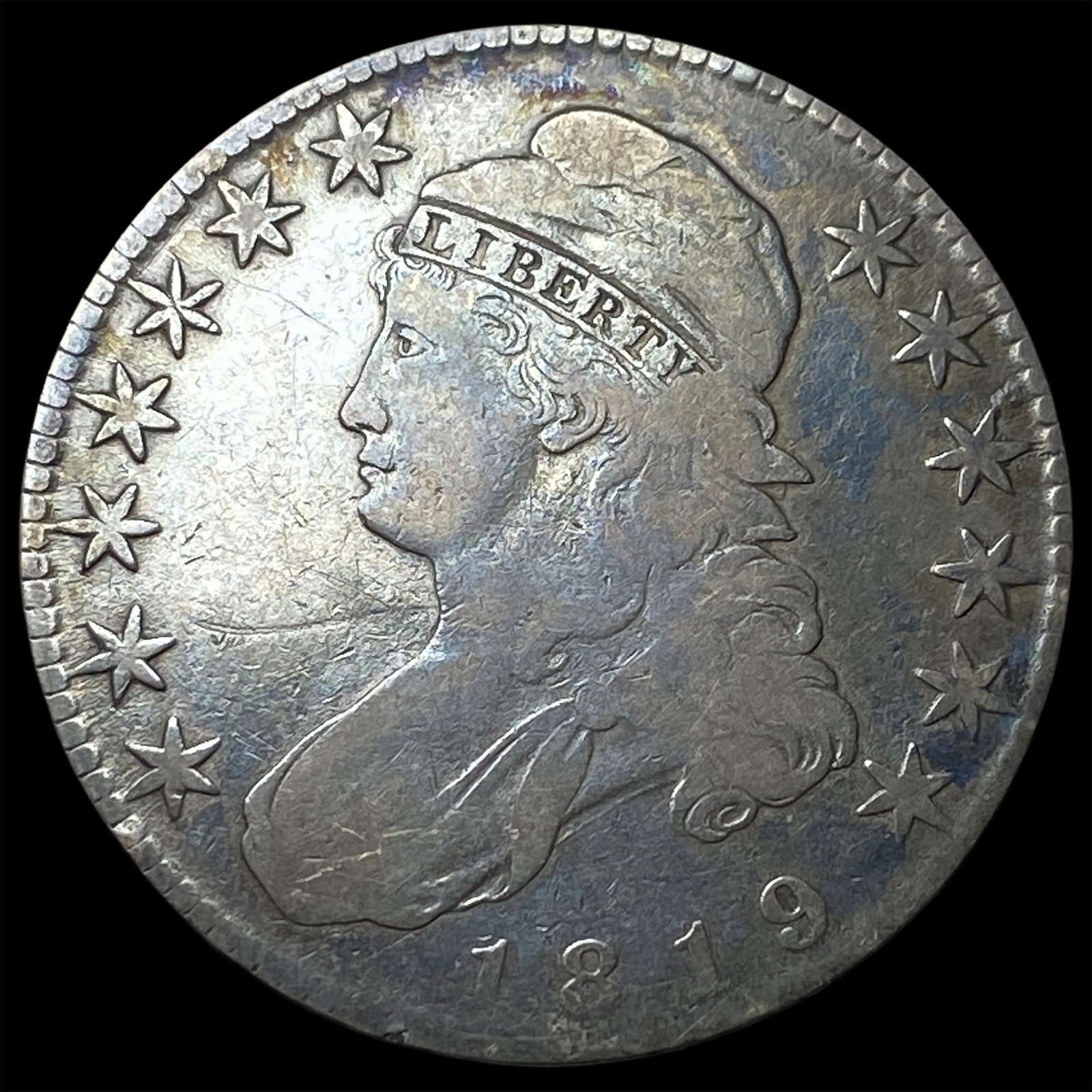 1819 Capped Bust Half Dollar LIGHTLY CIRCULATED (1 of 2)