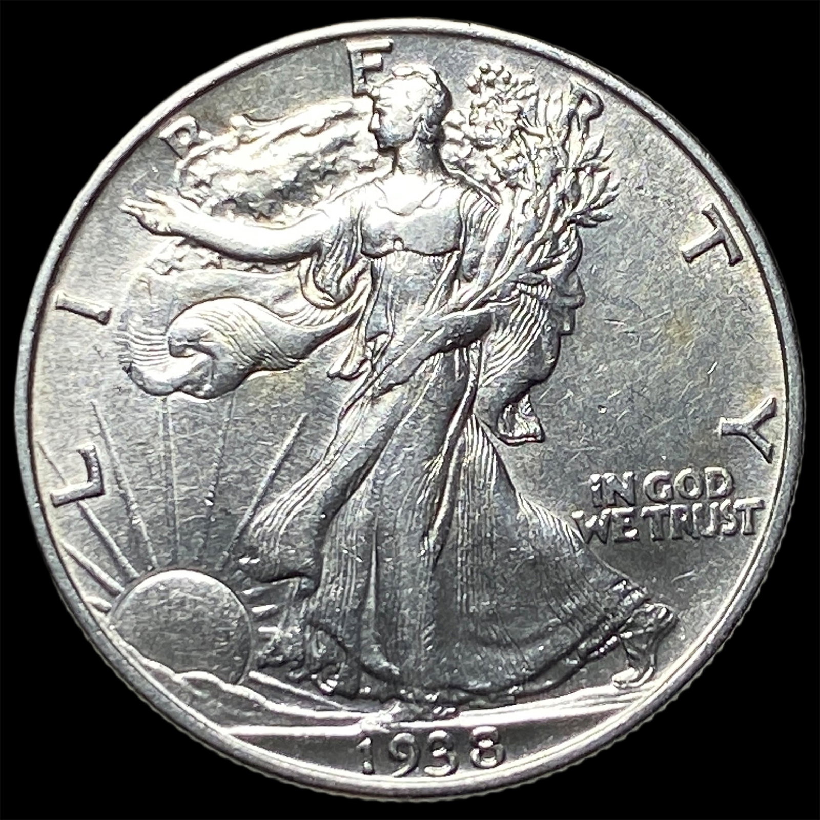 1938 Silver Walking Liberty Half Dollar CHOICE AU: 1938 Silver Walking Liberty Half Dollar CHOICE AU