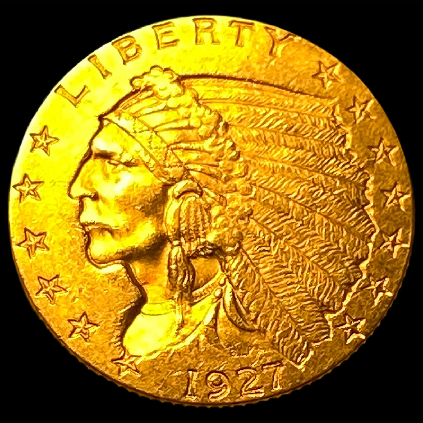 1927 Indian Head $2.5 Gold Quarter Eagle UNCIRCULATED (1 of 2)