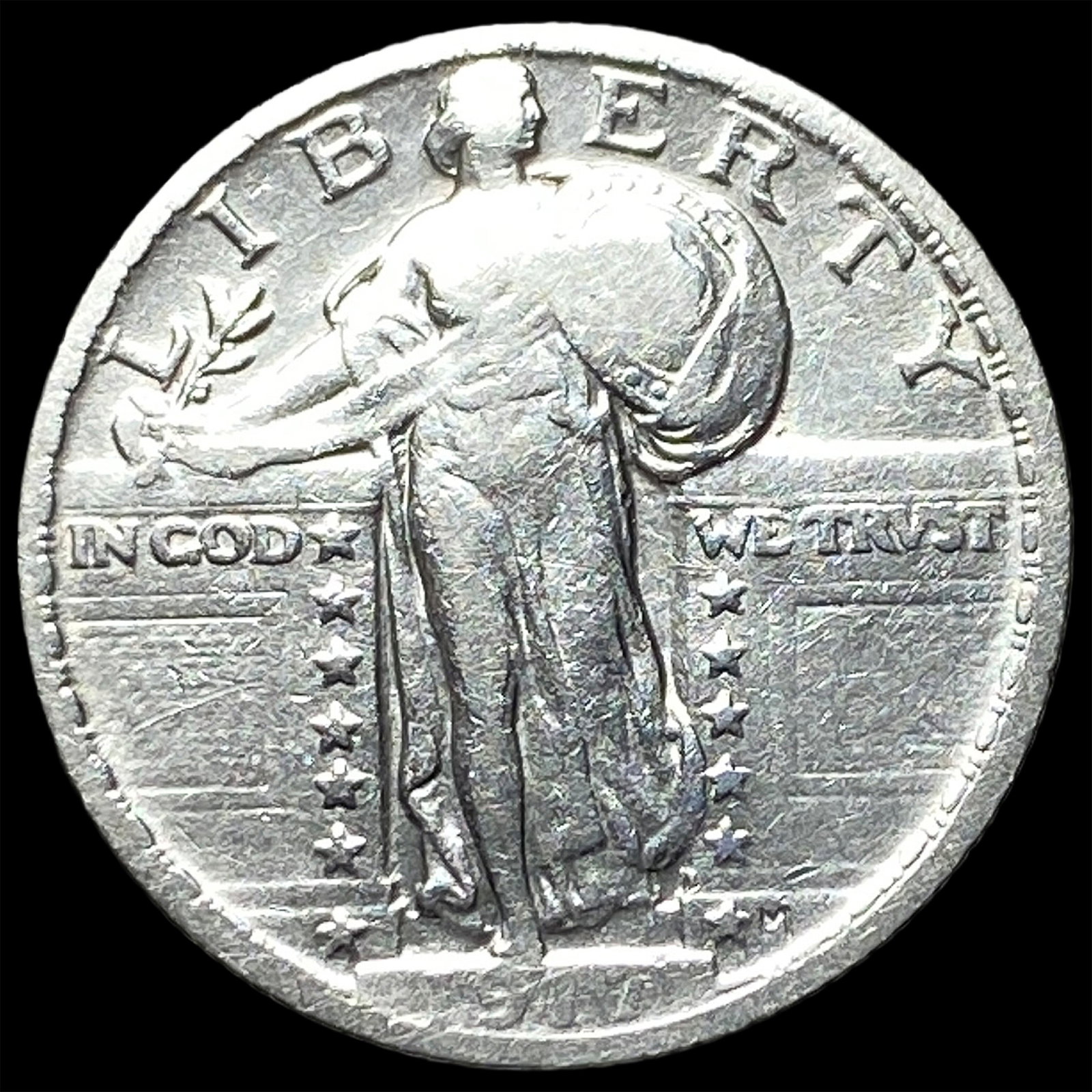 1917 Type 2 Standing Liberty Quarter NEARLY UNCIRCULATED: 1917 Type 2 Standing Liberty Quarter NEARLY UNCIRCULATED