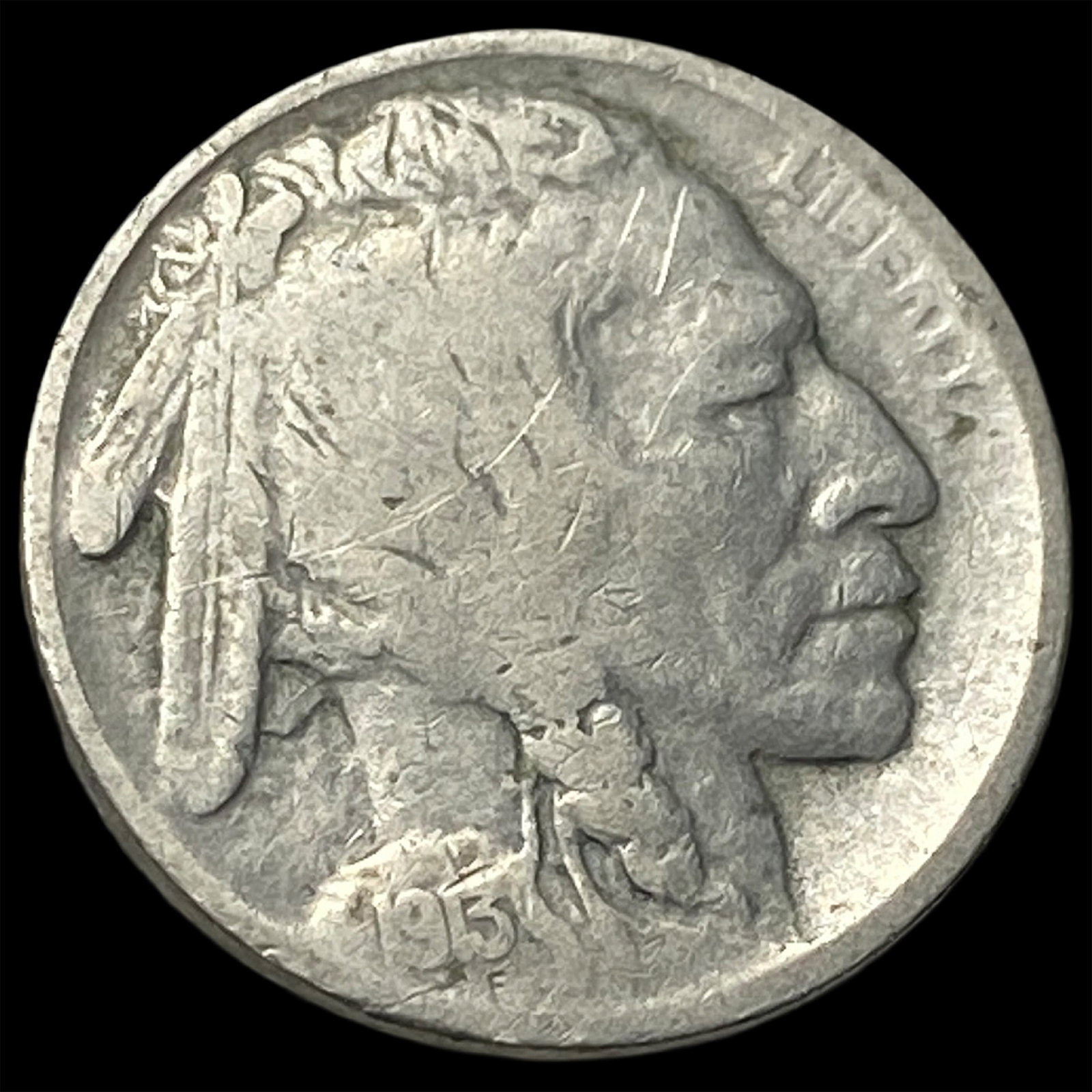 1913-S Buffalo Nickel NEARLY UNCIRCULATED (1 of 2)