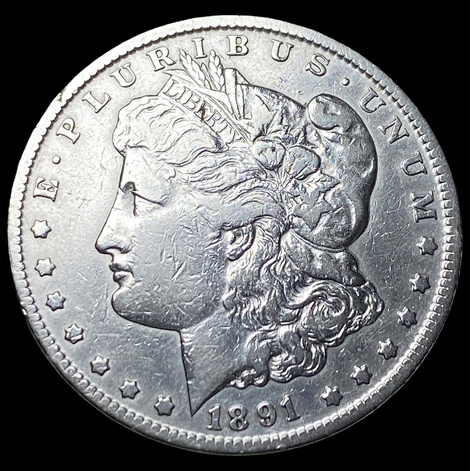 1891-CC Silver Morgan Dollar NEARLY UNCIRCULATED: 1891-CC Silver Morgan Dollar NEARLY UNCIRCULATED