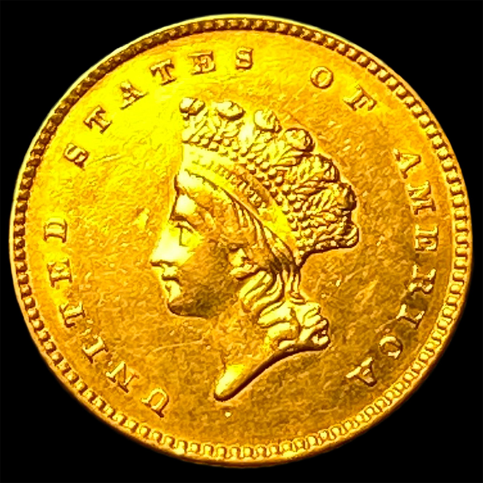 1854 Gold $1 Indian Head UNCIRCULATED (1 of 2)