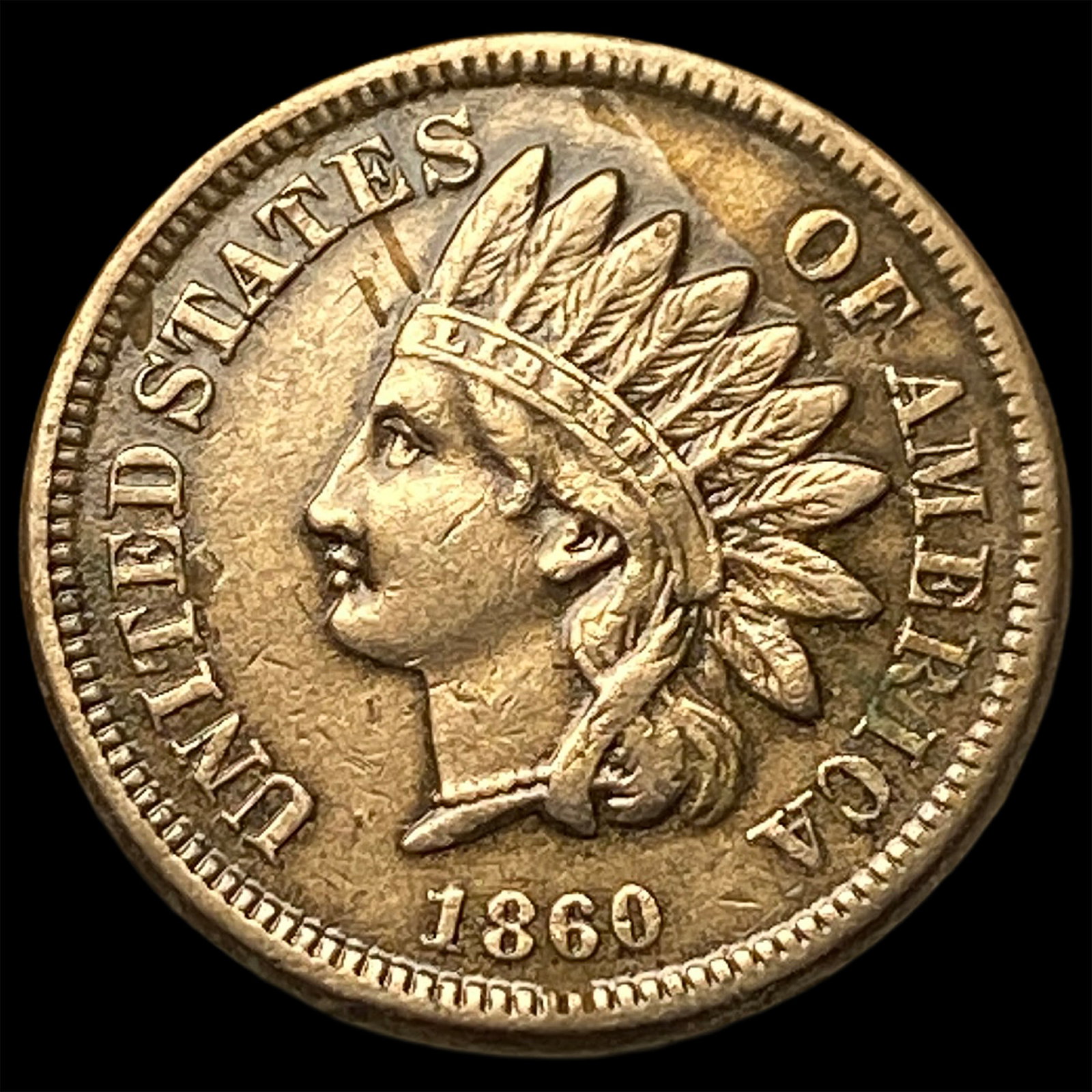 1860 Indian Head Cent CLOSELY UNCIRCULATED (1 of 2)