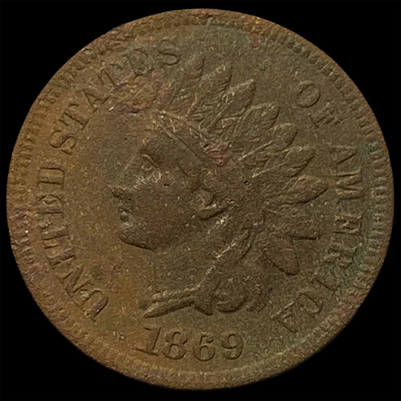 1869 Indian Head Cent LIGHTLY CIRCULATED (1 of 2)
