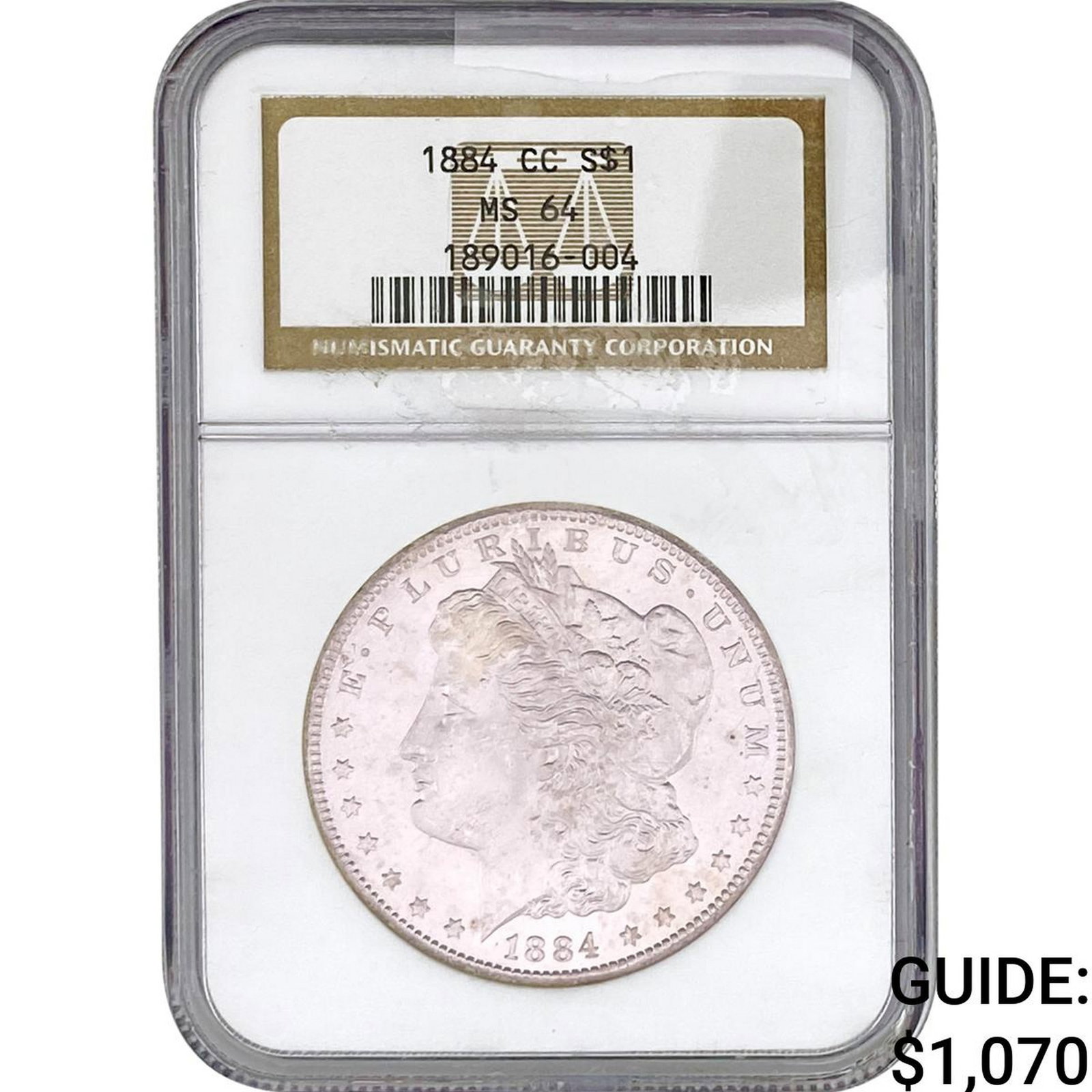 1884-CC Morgan Silver Dollar NGC MS64: 1884-CC Morgan Silver Dollar NGC MS64