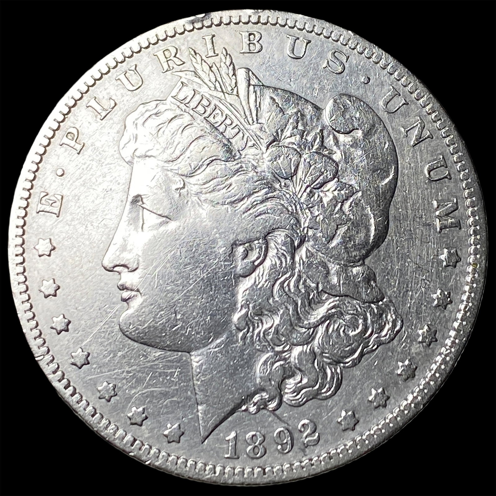 1892-S Silver Morgan Dollar NEARLY UNCIRCULATED: 1892-S Silver Morgan Dollar NEARLY UNCIRCULATED