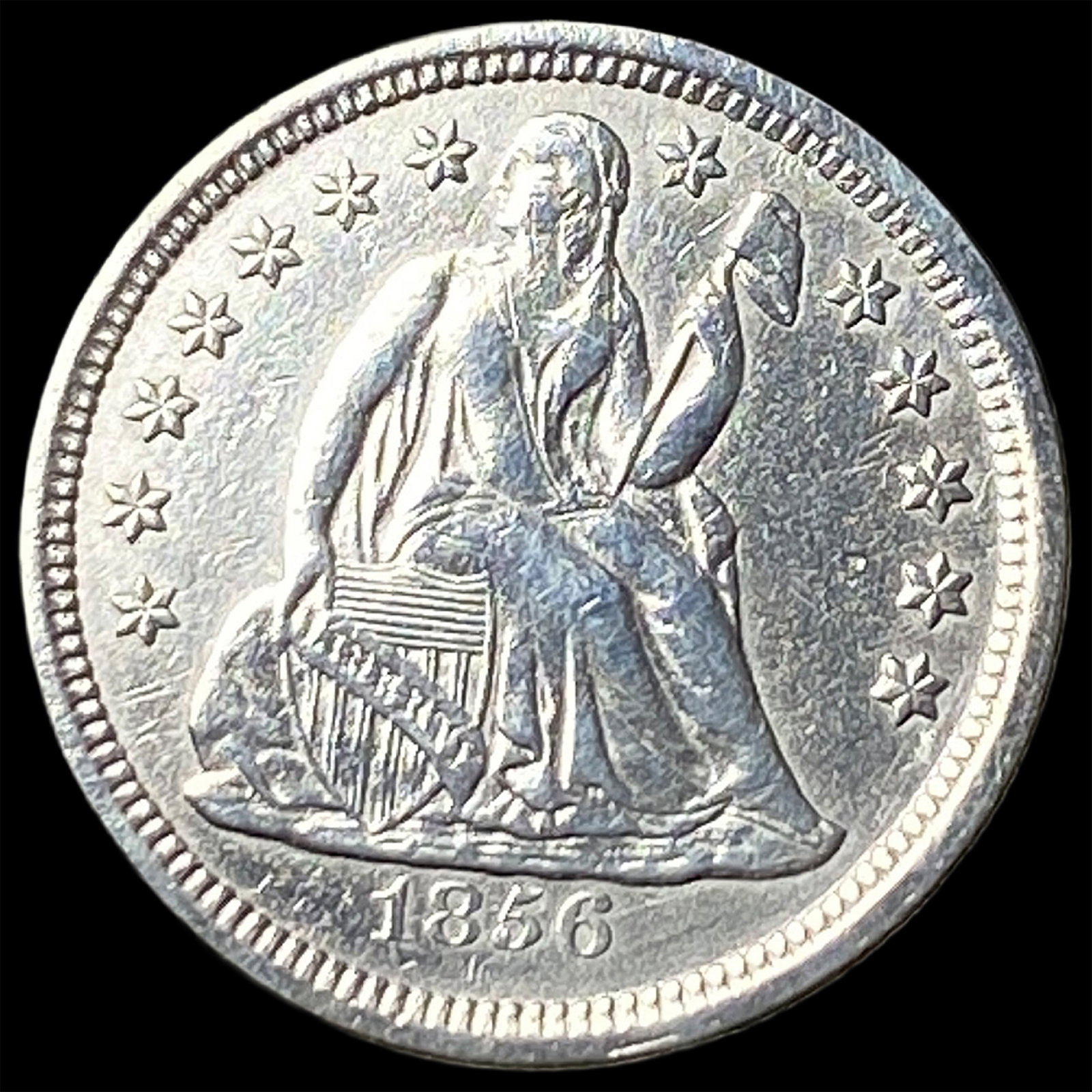 1856 Silver Seated Liberty Dime UNCIRCULATED (1 of 2)