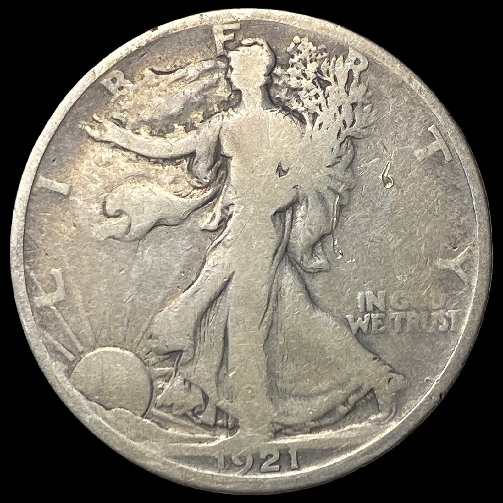 1921 Silver Walking Liberty Half Dollar NICELY CIRCULATED (1 of 2)