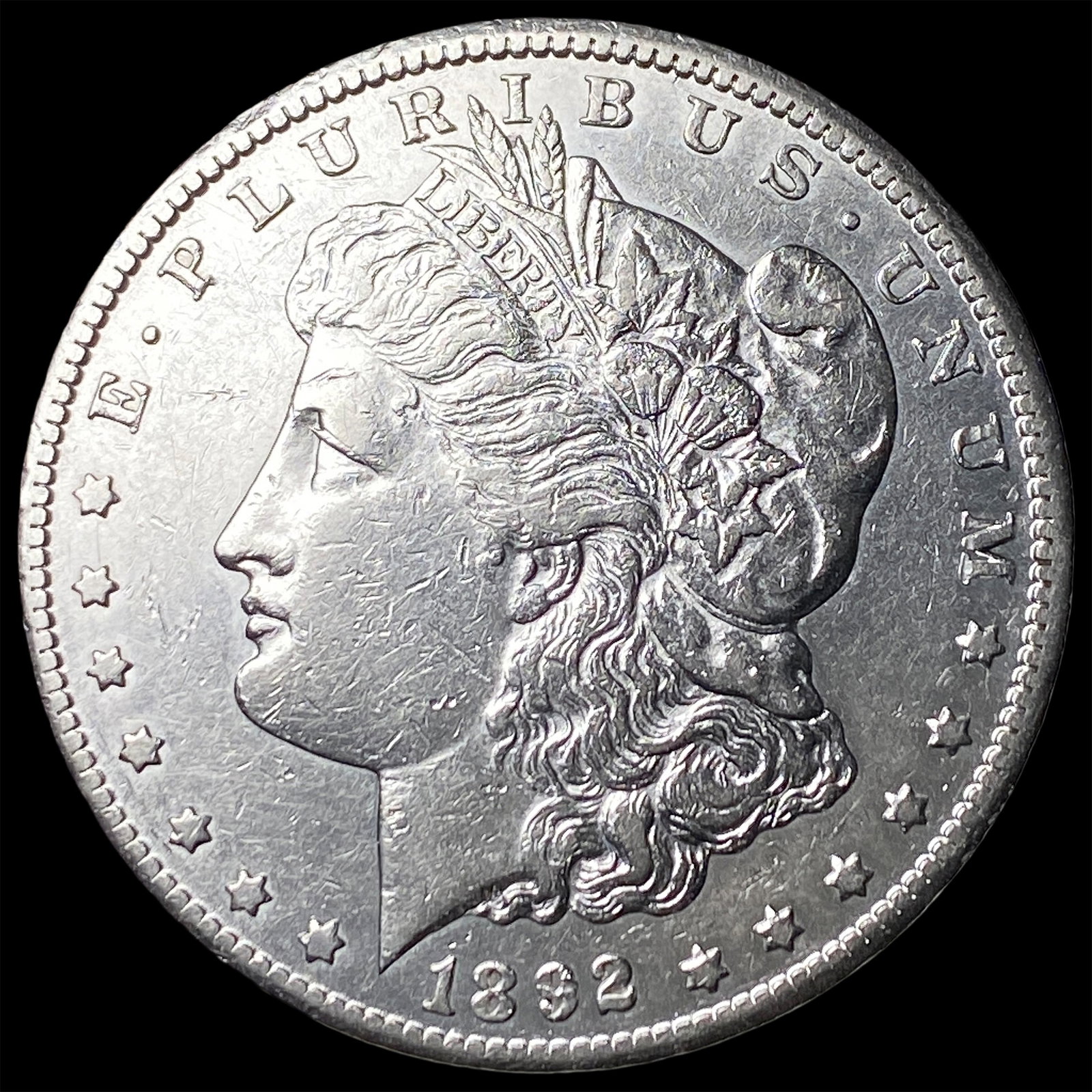 1892-CC Silver Morgan Dollar CLOSELY UNCIRCULATED: 1892-CC Silver Morgan Dollar CLOSELY UNCIRCULATED