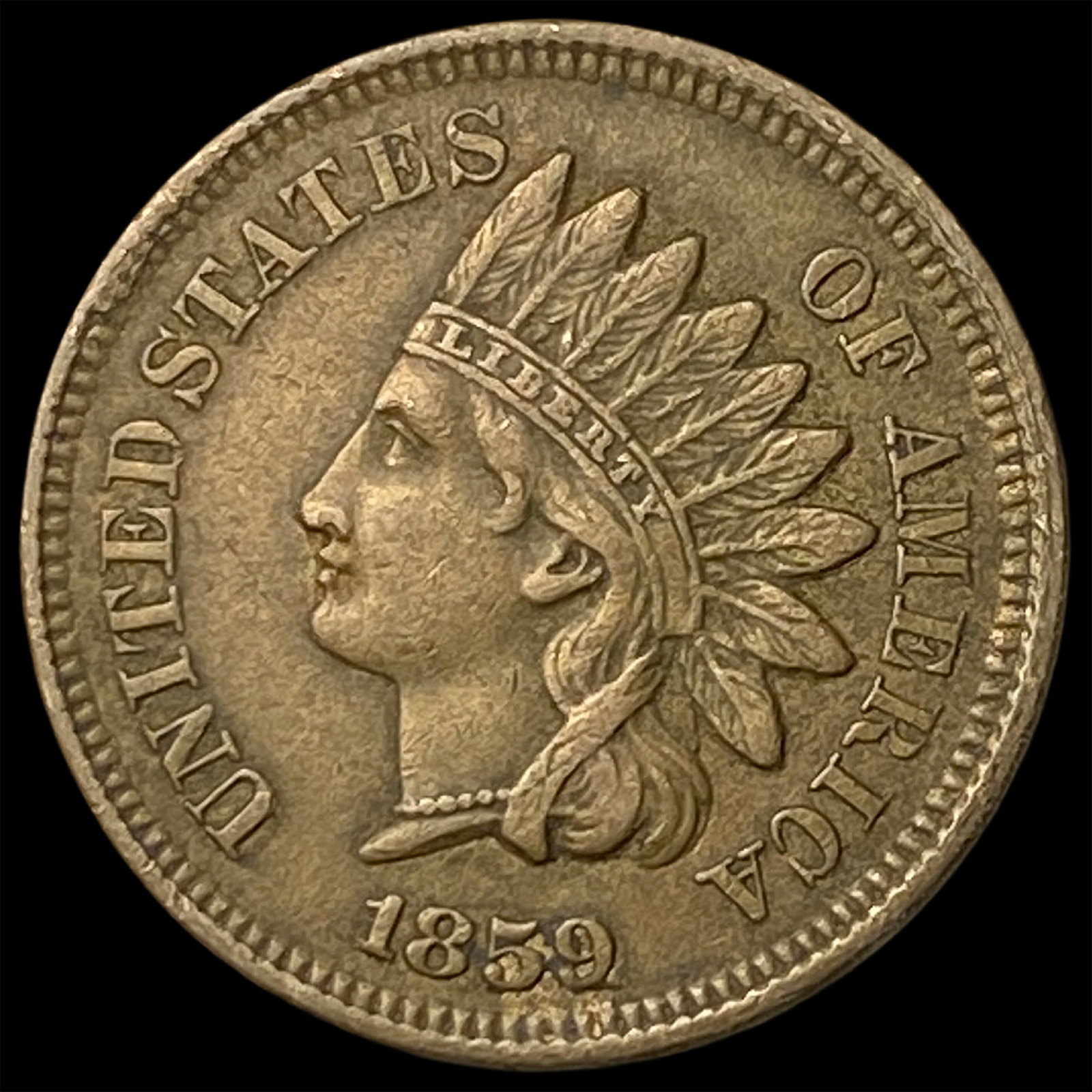1859 Indian Head Cent CLOSELY UNCIRCULATED (1 of 2)