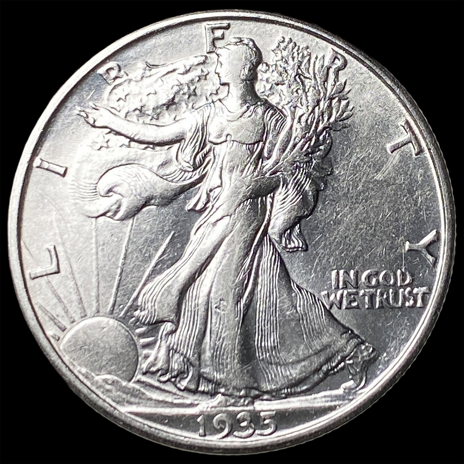 1935-D Silver Walking Liberty Half Dollar UNCIRCULATED: 1935-D Silver Walking Liberty Half Dollar UNCIRCULATED