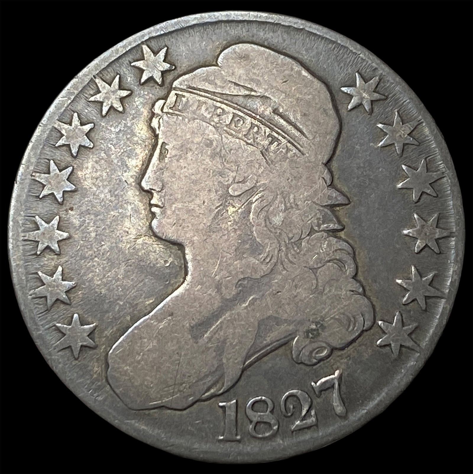 1827 Capped Bust Half Dollar NICELY CIRCULATED (1 of 2)