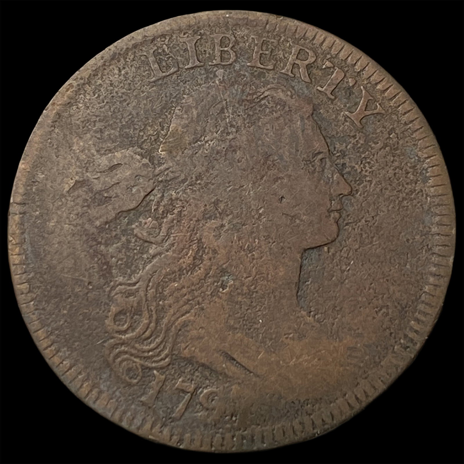 1797 Large Cent Draped Bust LIGHTLY CIRCULATED: 1797 Large Cent Draped Bust LIGHTLY CIRCULATED