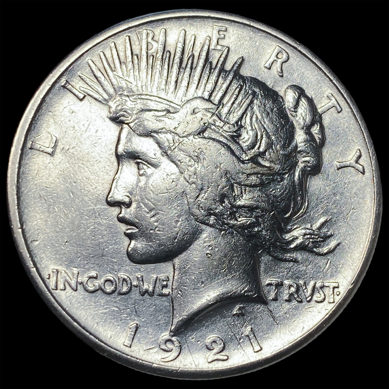 1921 Silver Peace Dollar CLOSELY UNCIRCULATED: 1921 Silver Peace Dollar CLOSELY UNCIRCULATED