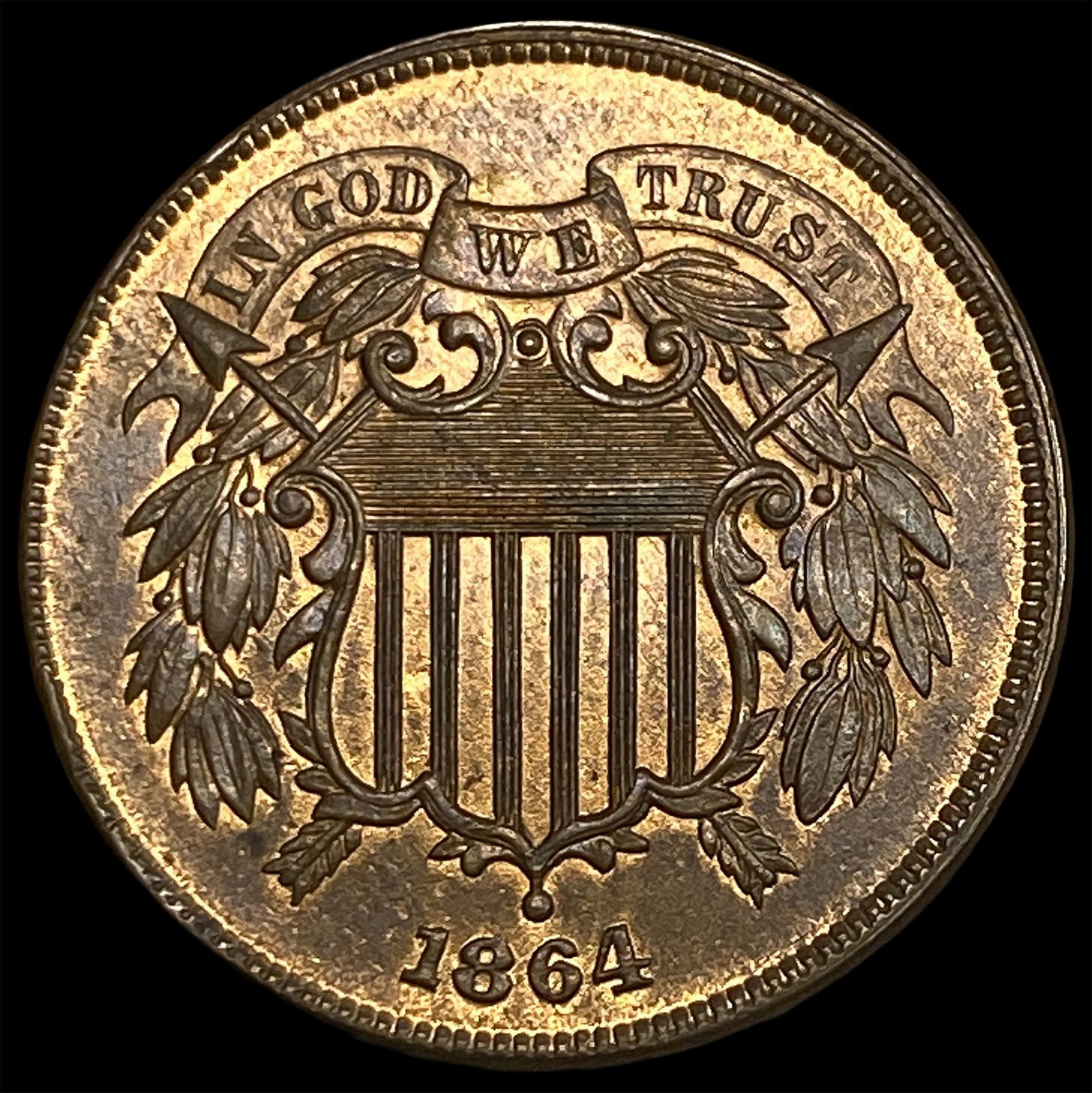 1864 RB Two-Cent Piece UNCIRCULATED (1 of 2)