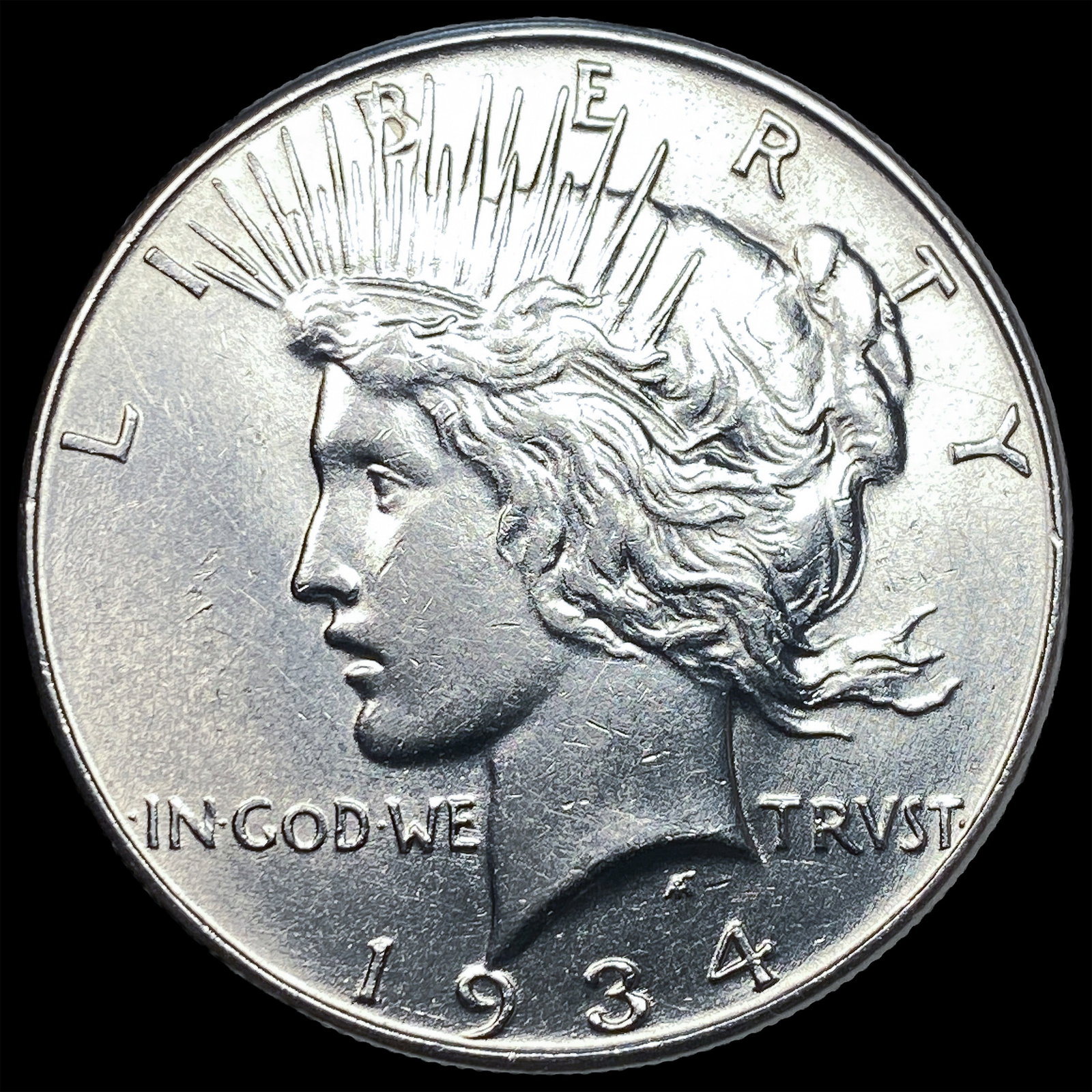 1934 Silver Peace Dollar CLOSELY UNCIRCULATED: 1934 Silver Peace Dollar CLOSELY UNCIRCULATED