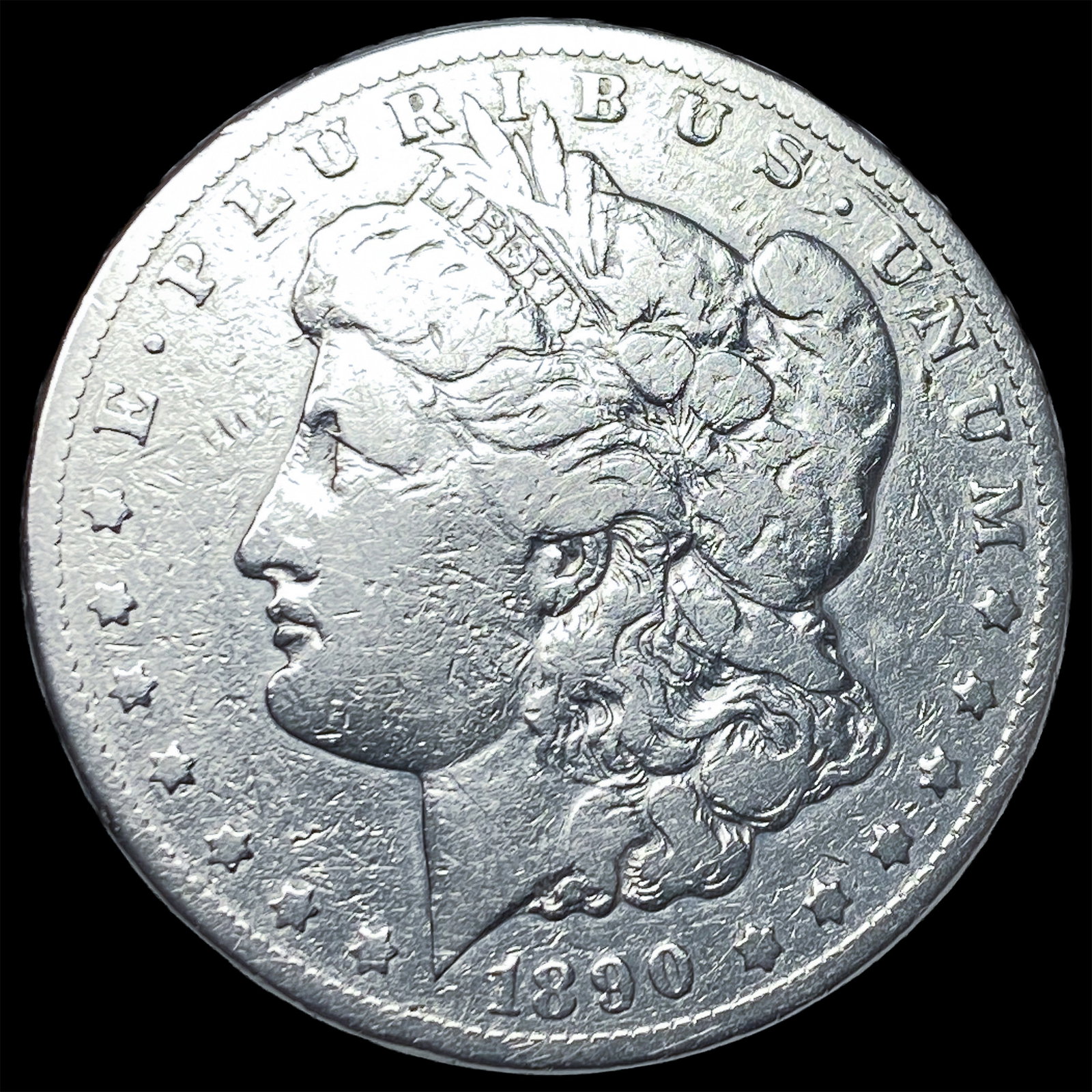 1890-CC Silver Morgan Dollar LIGHTLY CIRCULATED: 1890-CC Silver Morgan Dollar LIGHTLY CIRCULATED