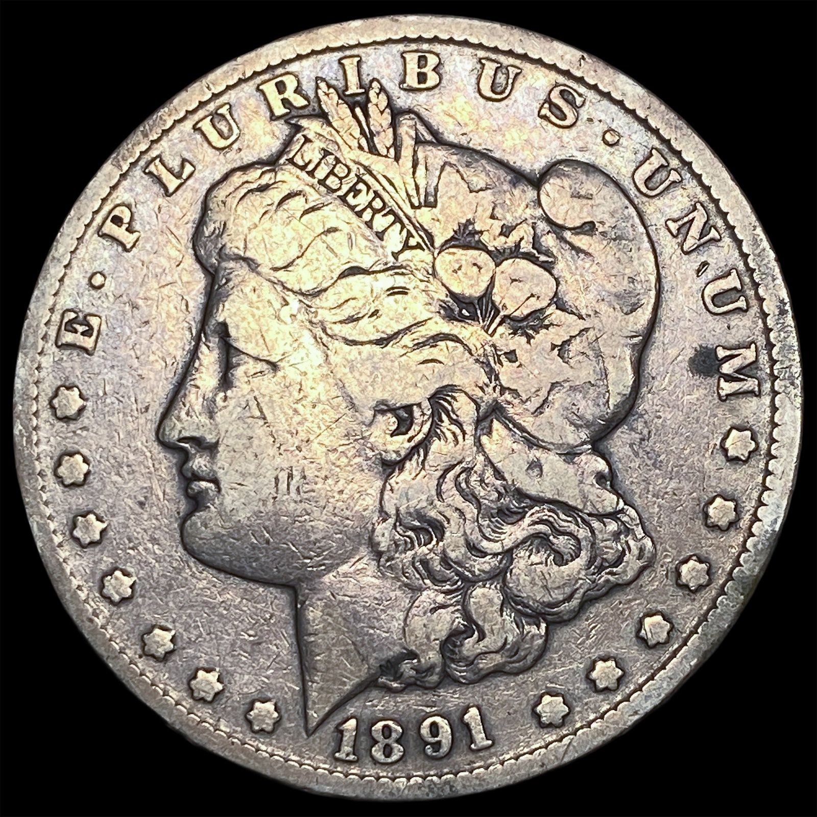 1891-CC Silver Morgan Dollar LIGHTLY CIRCULATED (1 of 2)