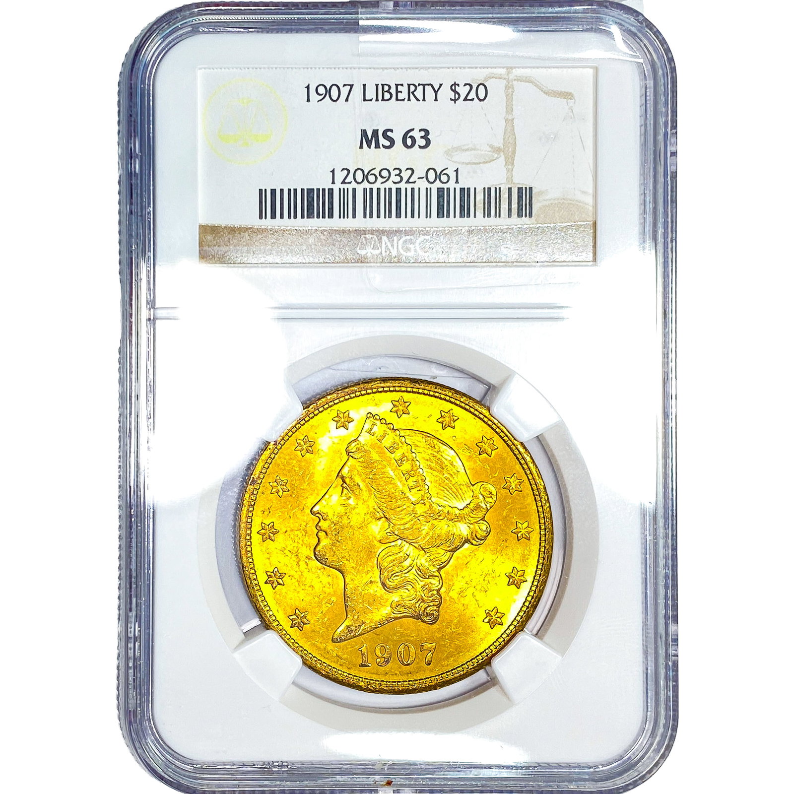 1907 $20 Gold Double Eagle NGC MS63 (1 of 2)