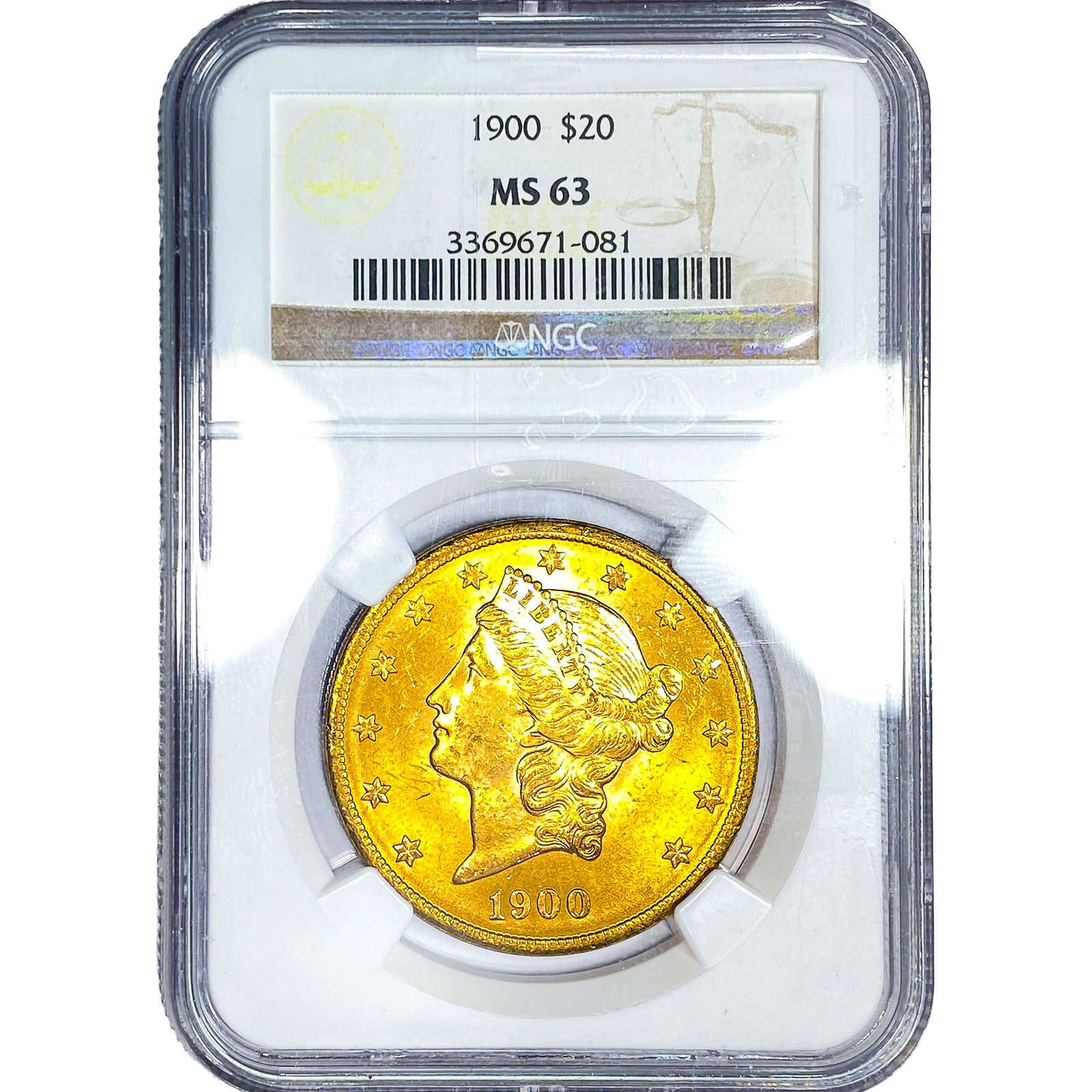 1900 $20 Gold Double Eagle NGC MS63 (1 of 2)