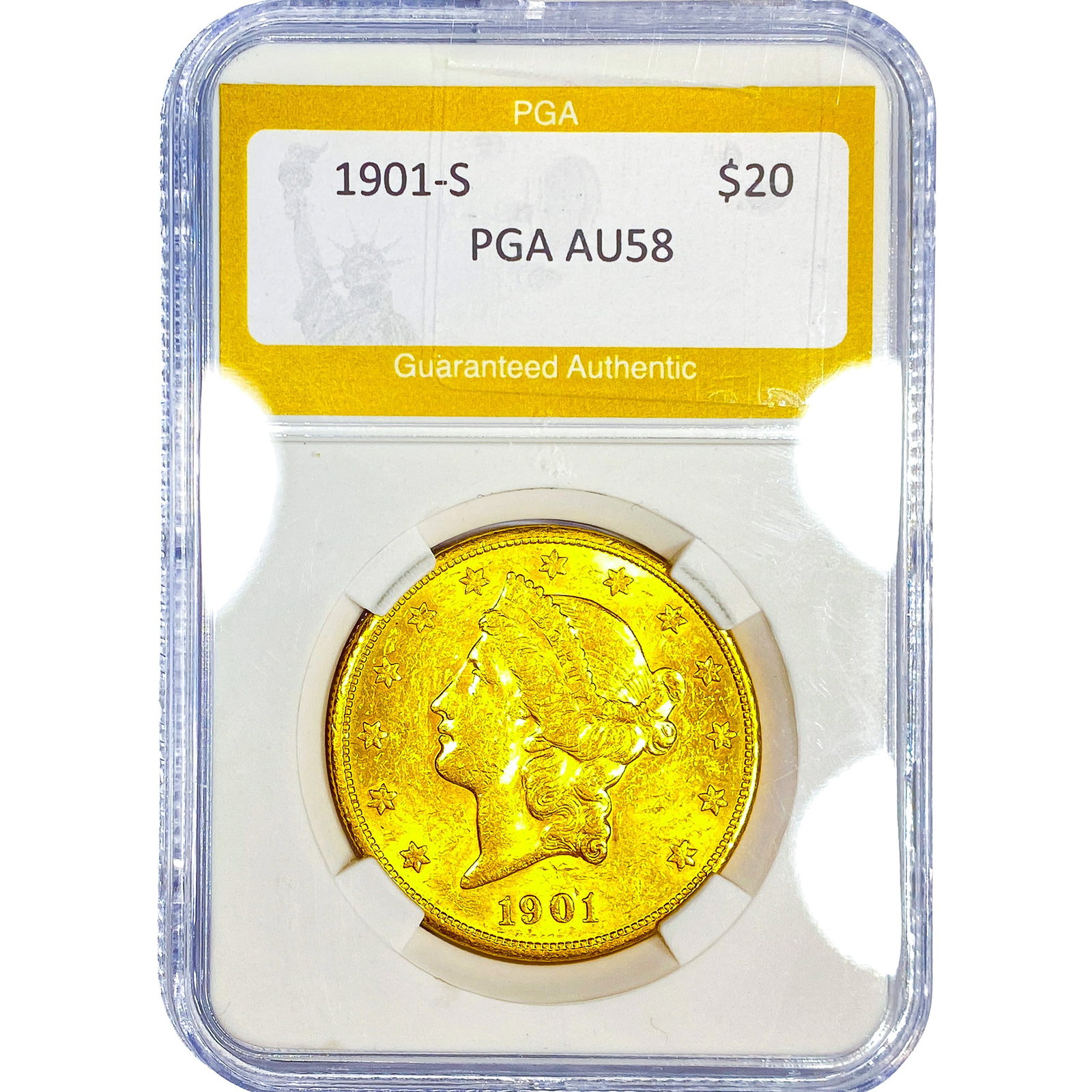 1901-S $20 Gold Double Eagle PGA AU58 (1 of 2)