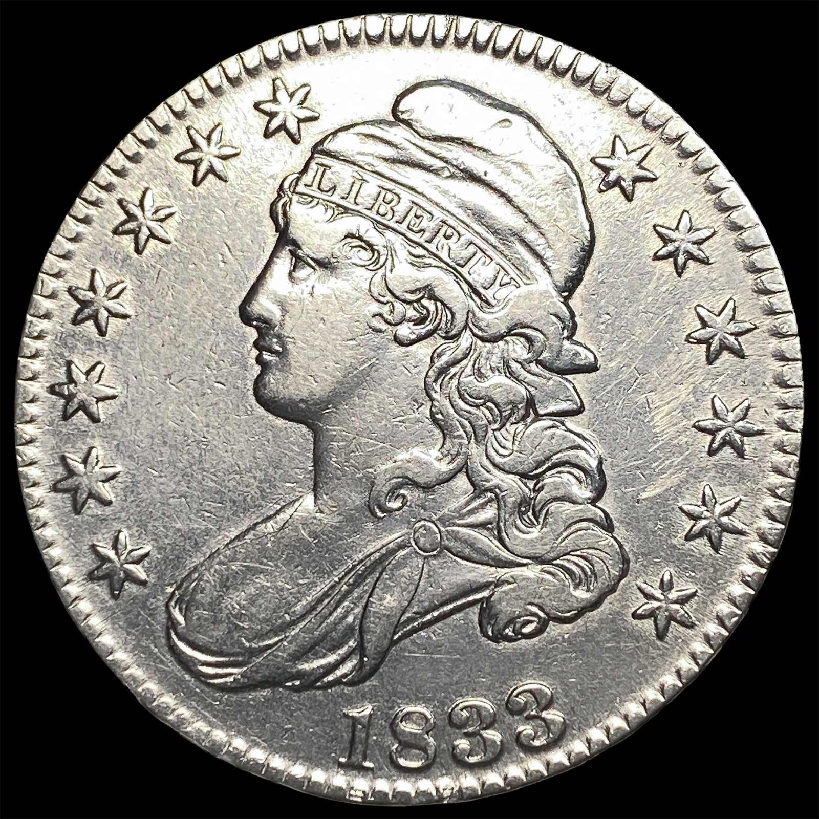 1833 Capped Bust Half Dollar NEARLY UNCIRCULATED (1 of 2)