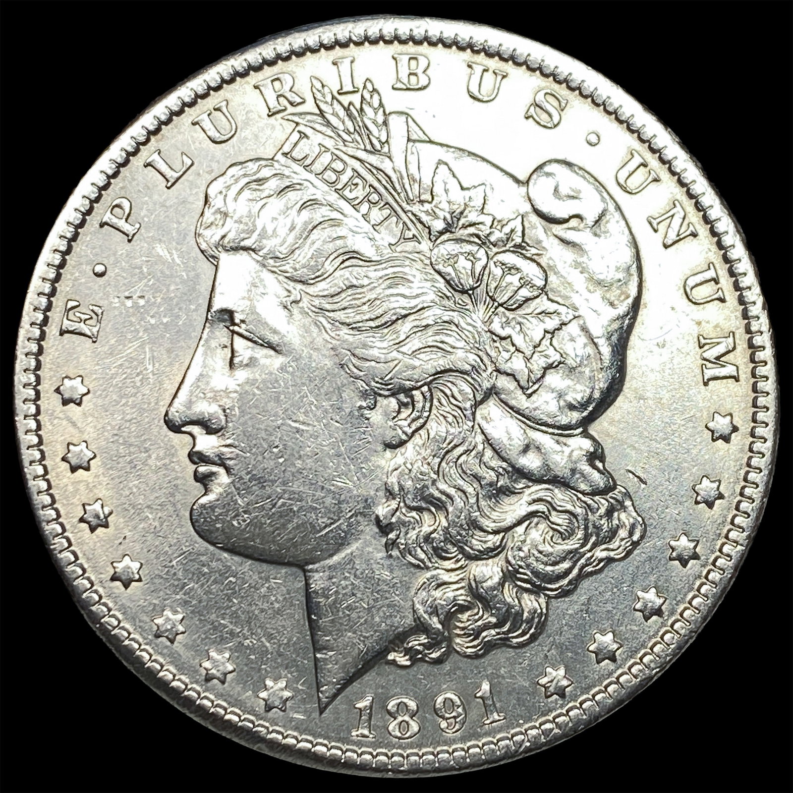 1891-S Silver Morgan Dollar CLOSELY UNCIRCULATED: 1891-S Silver Morgan Dollar CLOSELY UNCIRCULATED
